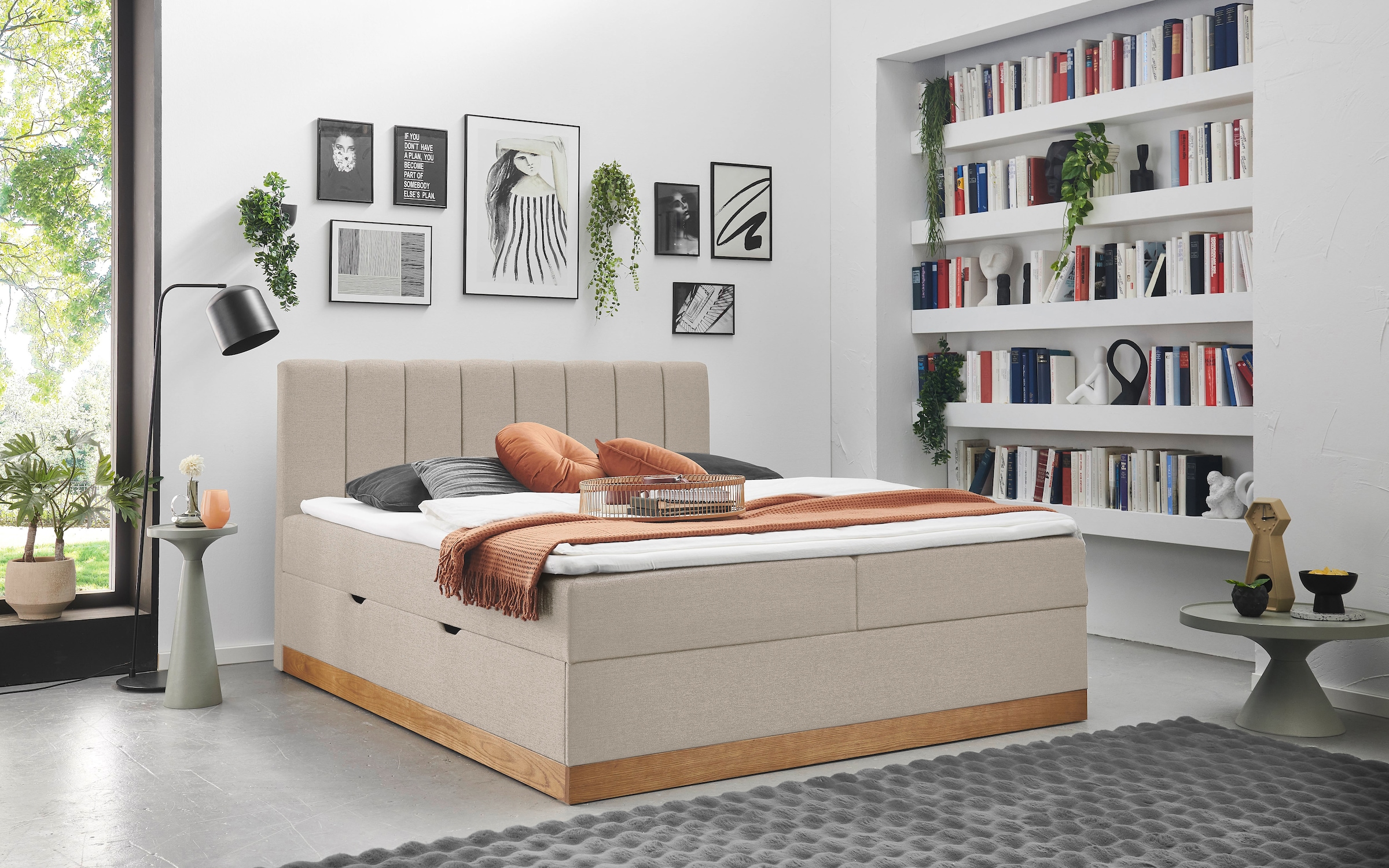 Home affaire Boxbett »Frappelle inkl. Bettkasten, erhältlich in der Größe 180x200cm, H3« inkl. PUR-Schaum-Topper