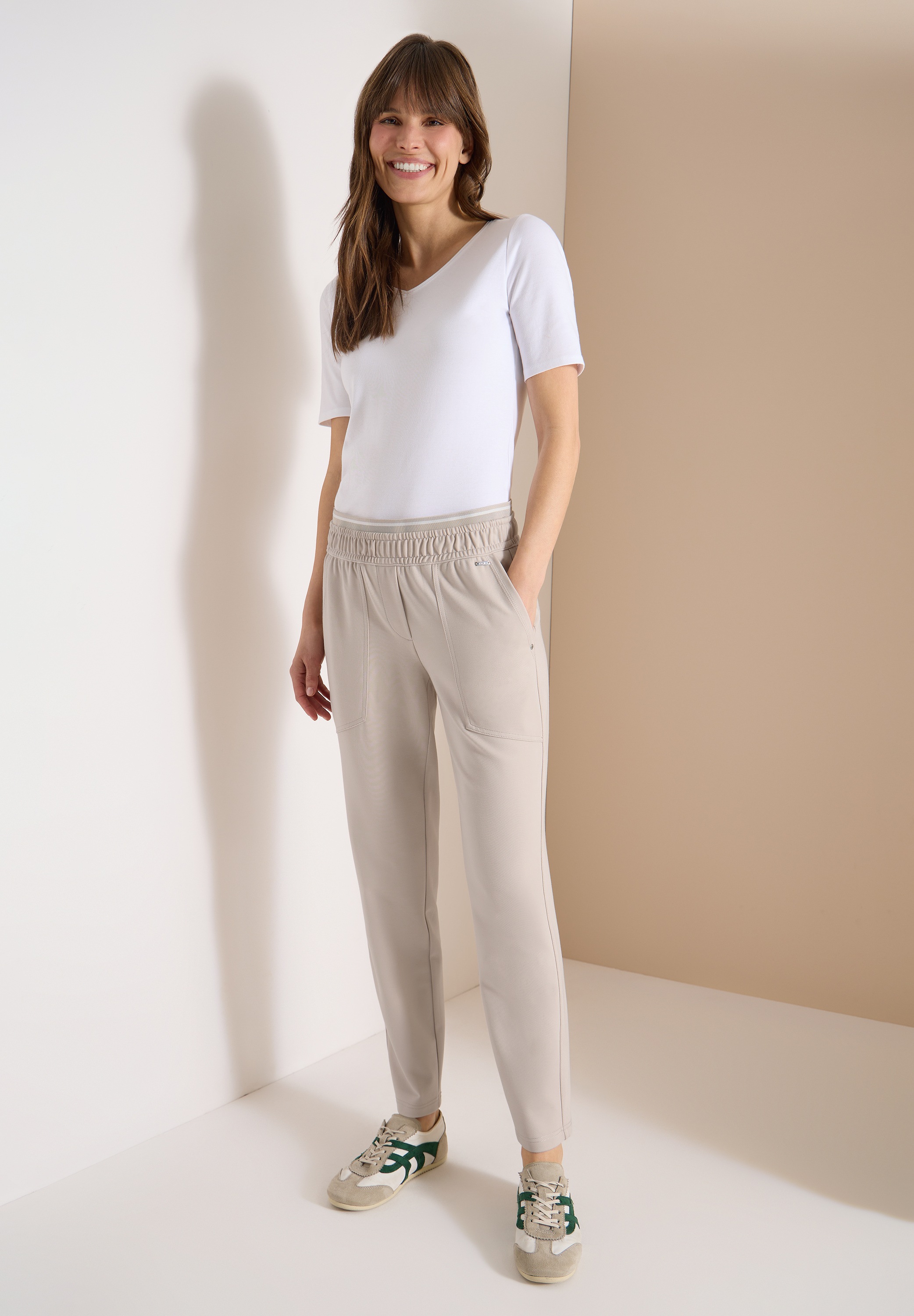 CECIL Tracey Women Trousers Grain Beige 28 2