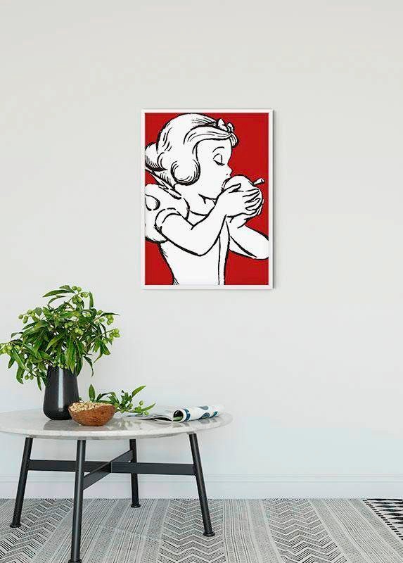 Komar Bild »Snow White Apple Bite - red« Disney 1 Stk. tlg. Wandbild zur Dekoration im Kinderzimmer - ohne Rahmen