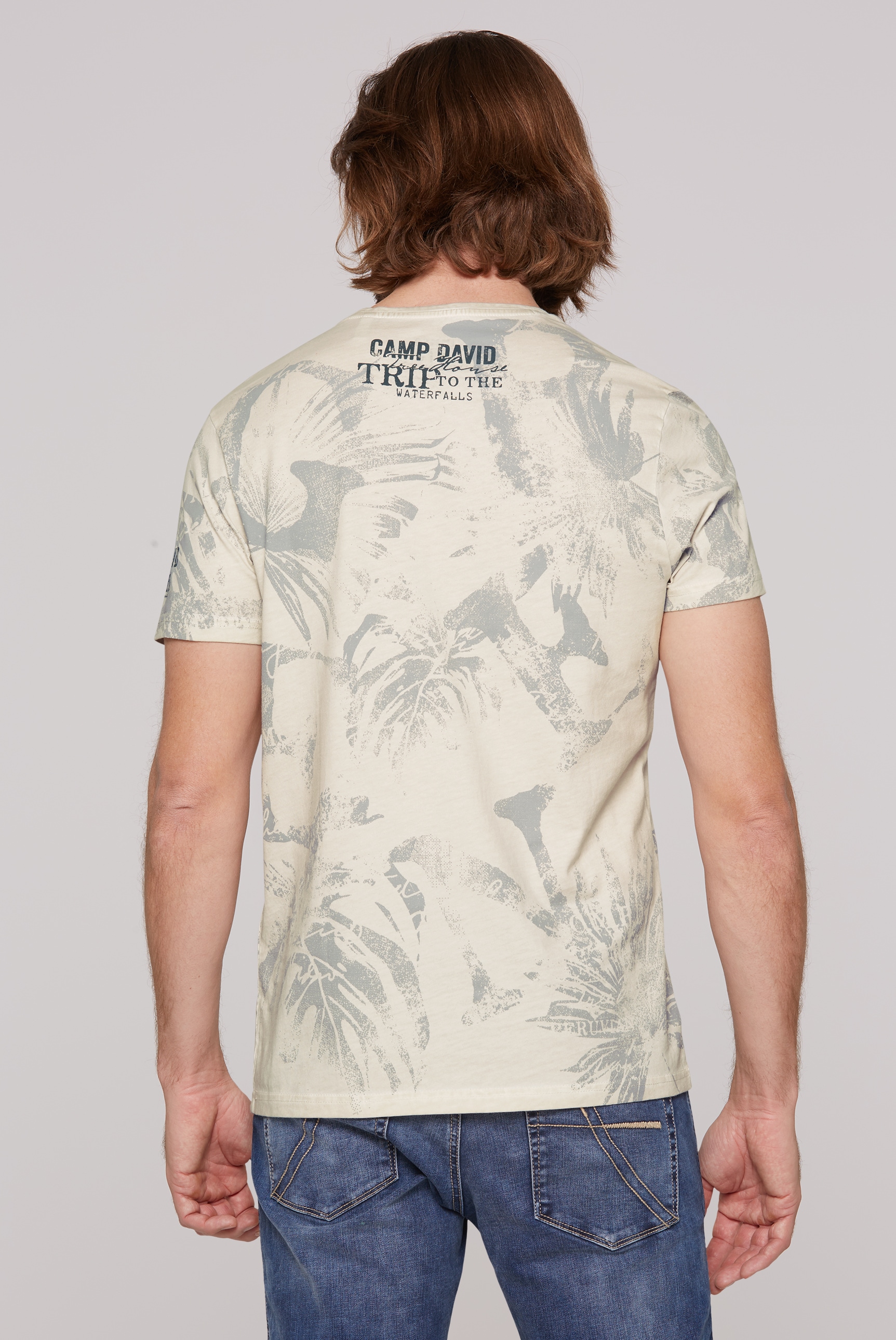 CAMP DAVID Rundhalsshirt, mit All Over-Print