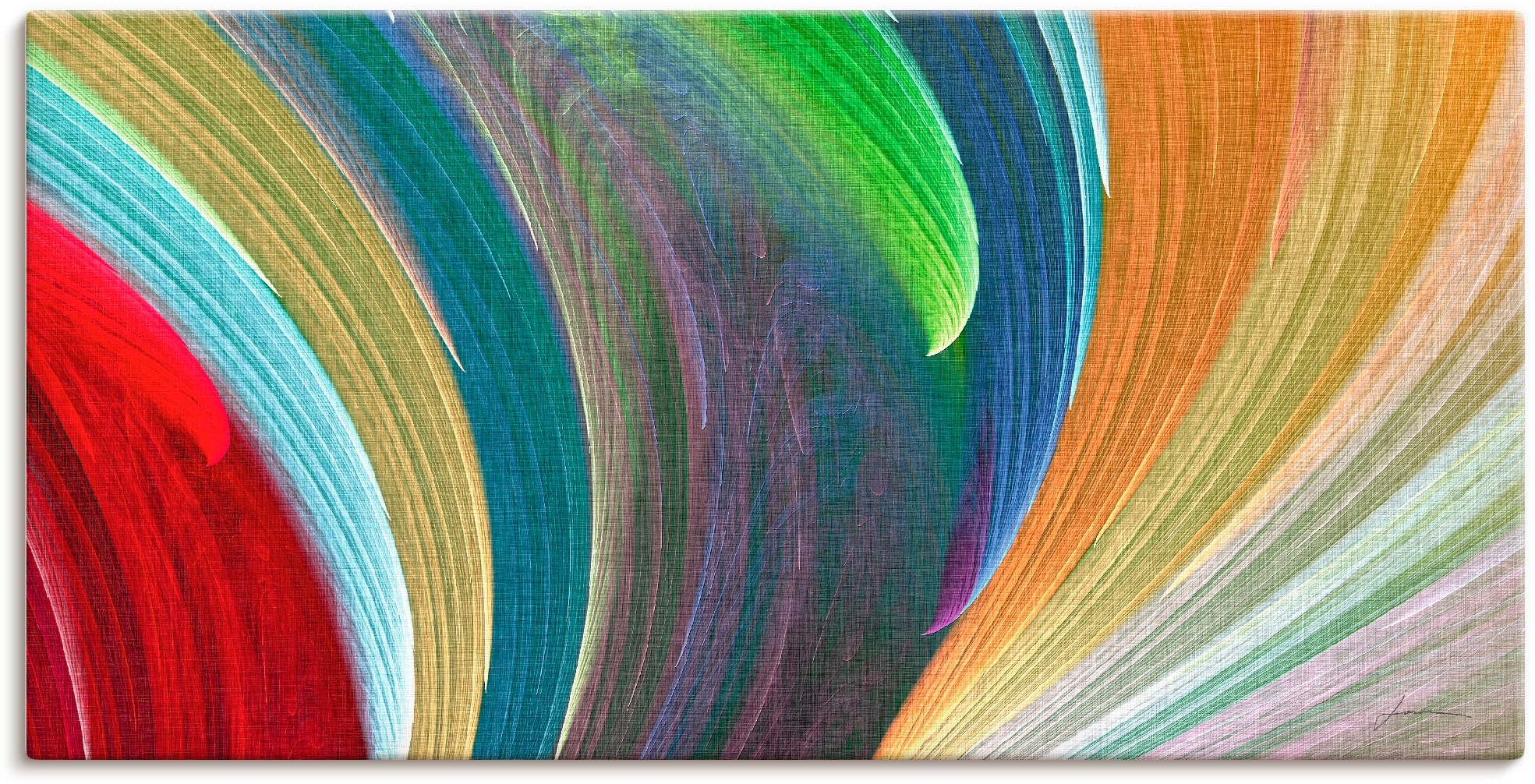 Artland Leinwandbild "Windwellen III", Muster, (1 St.), auf Keilrahmen gespannt