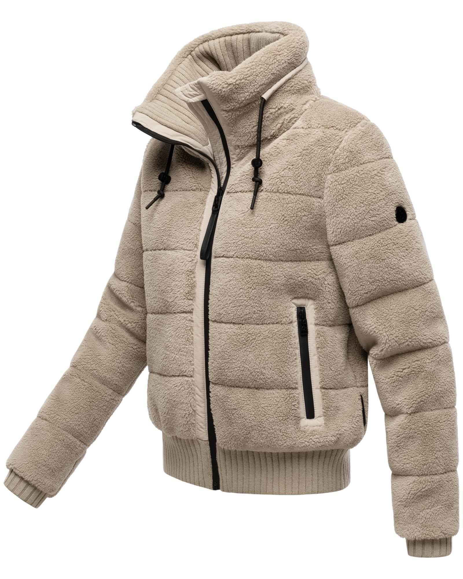 Navahoo Plüschjacke »Schneepuder 14«, warme Damen Teddyjacke für den Winter