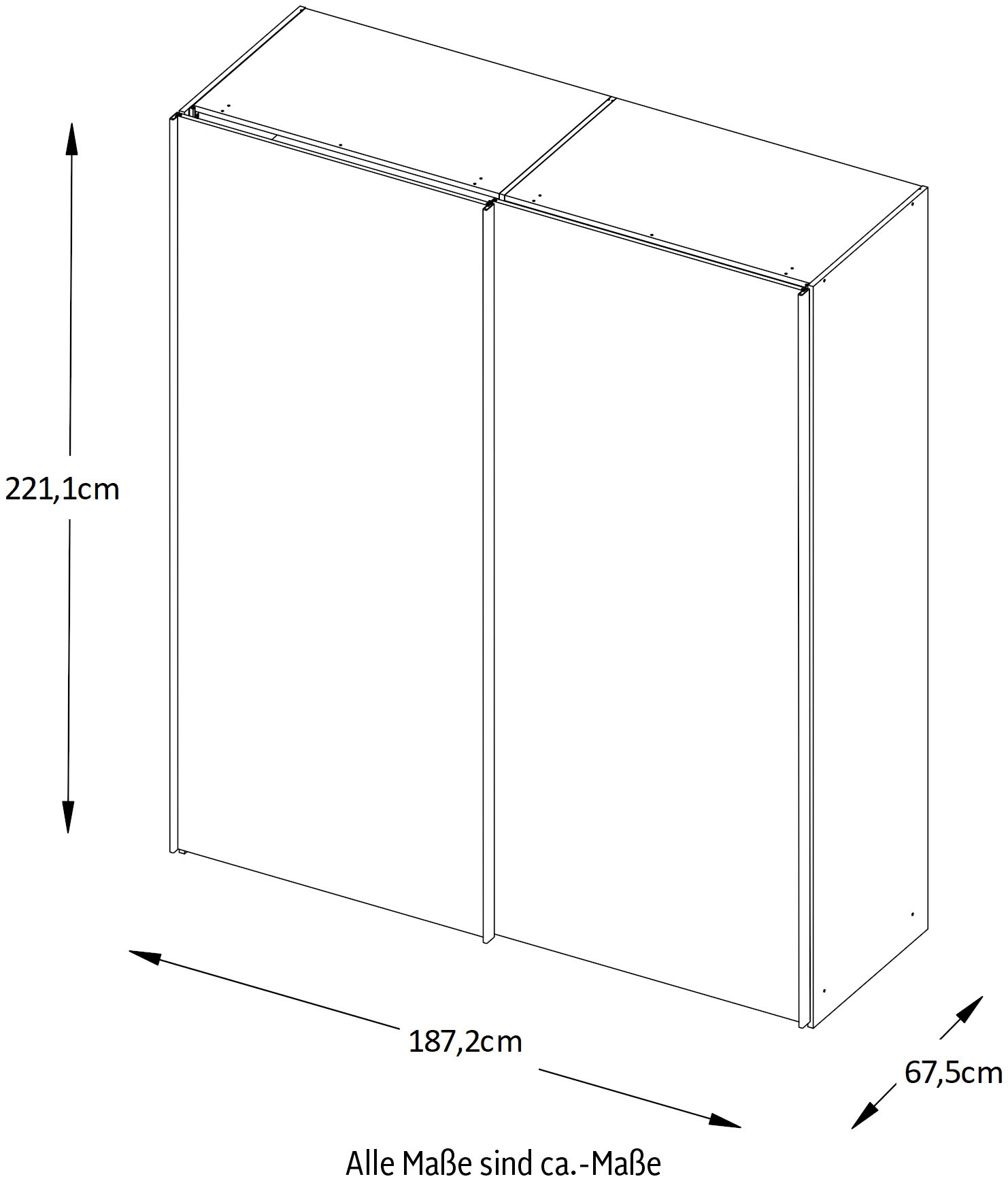 STAUD Schwebetürenschrank »Includo, Made in Germany«, Mit vier verschiedenen Ausstattungsvarianten
