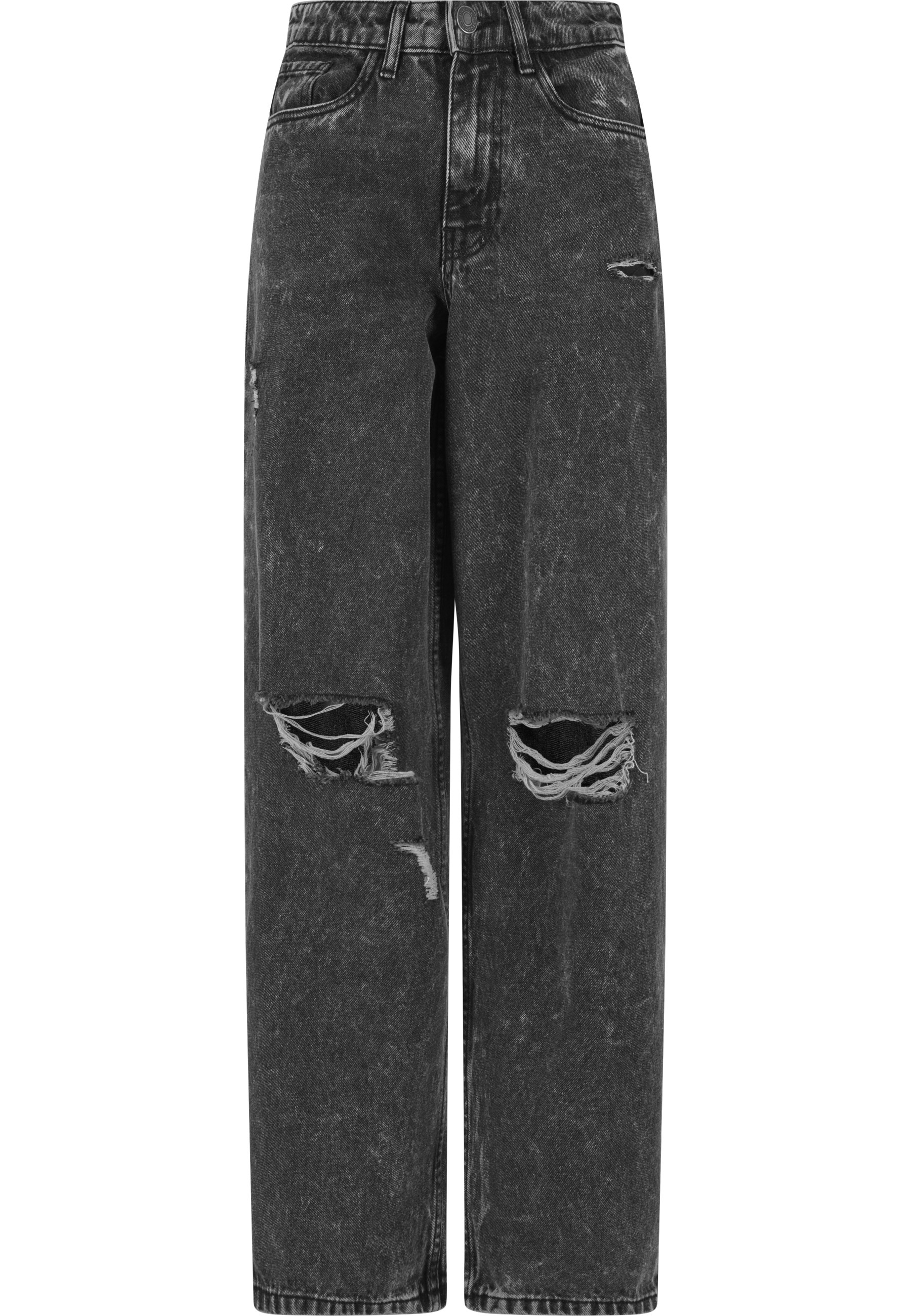URBAN CLASSICS Bequeme Jeans "Urban Classics Ladies Distressed 90s Wide Leg Denim Pants"