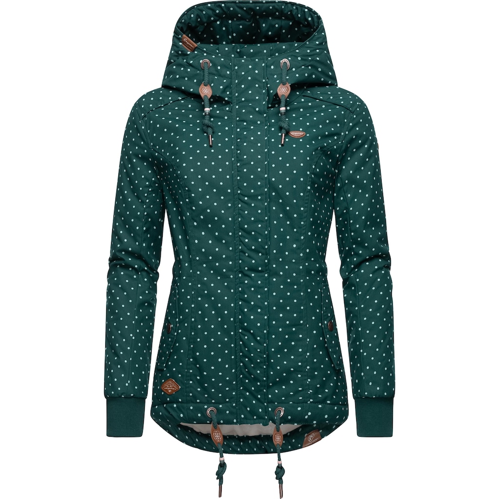 Ragwear Winterjacke »Danka Dots Intl.«, mit Kapuze