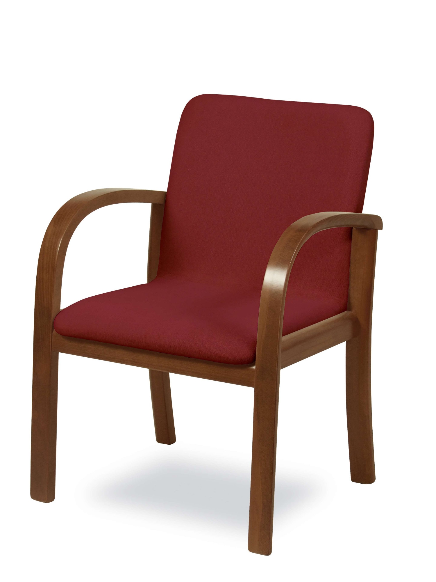 Esszimmersessel HOME AFFAIRE "LINA707 Esszimmerstuhl", rot (nuss, bordeaux), B:60cm H:85cm T:50cm, 100% Polyester, Sessel, Esszimmersessel, Fleckenabweisendes Gewebe, Massivholz Gestell dampfgebogen