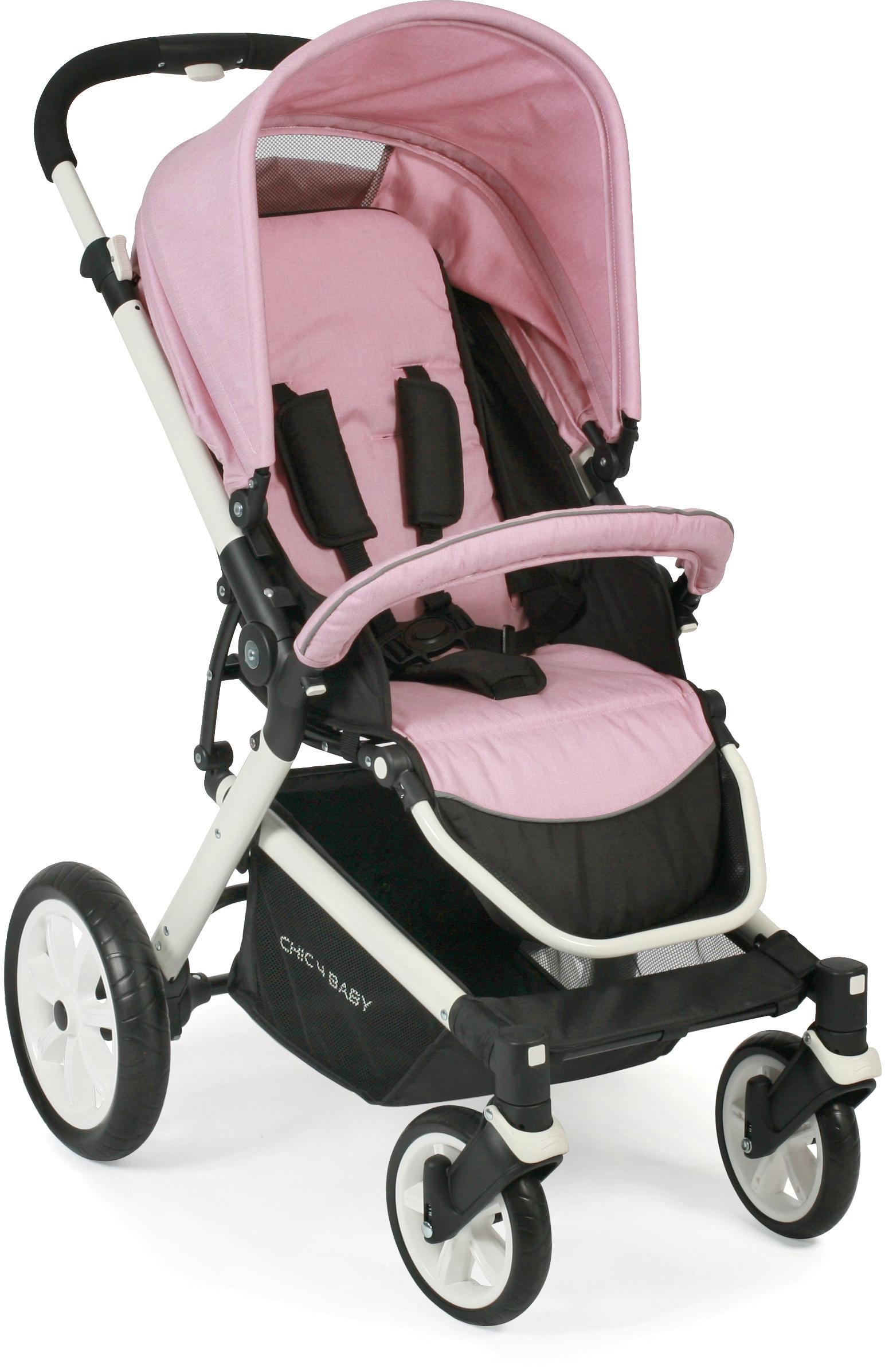 CHIC4BABY Sport-Kinderwagen »Boomer, rosa«, mit schwenk- und feststellbaren Vorderrädern