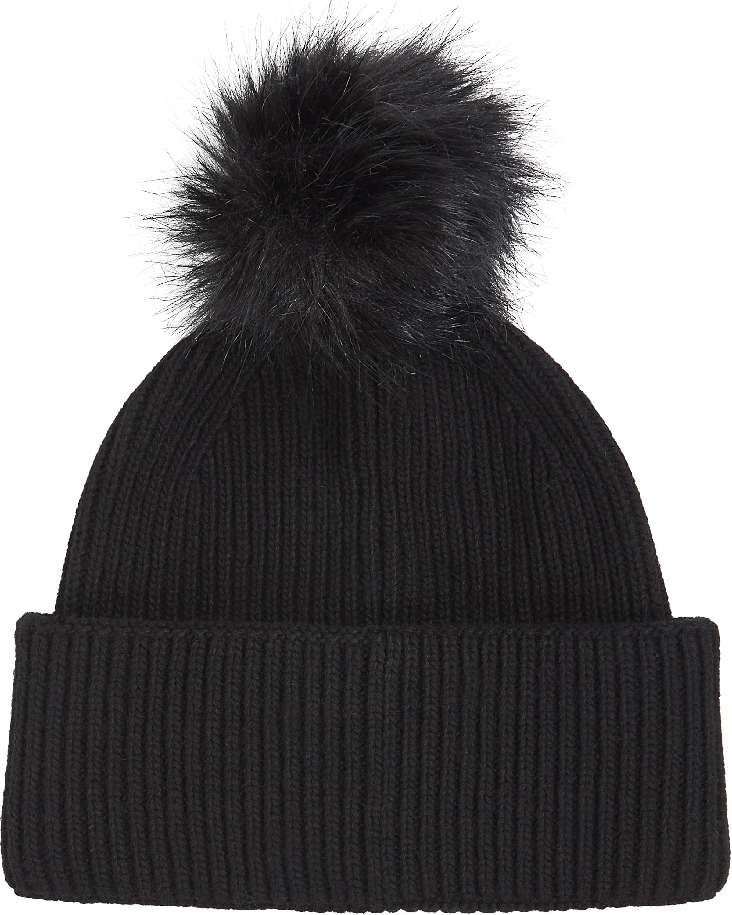 Tommy Hilfiger Beanie »ELEVATED CHIC BEANIE W/POMPOM«, Logoemblem, Pompon