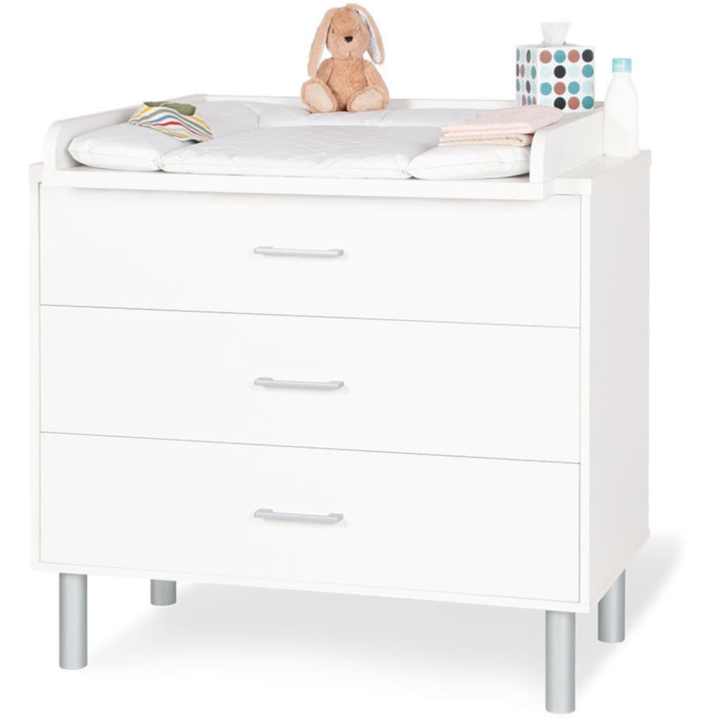 Pinolino® Babyzimmer-Komplettset »Jarle breit groß, begrenztes Angebot! Top Preis!«, (Set, 3 St., Gitterbett, Wickelkommode, Kleiderschrank)