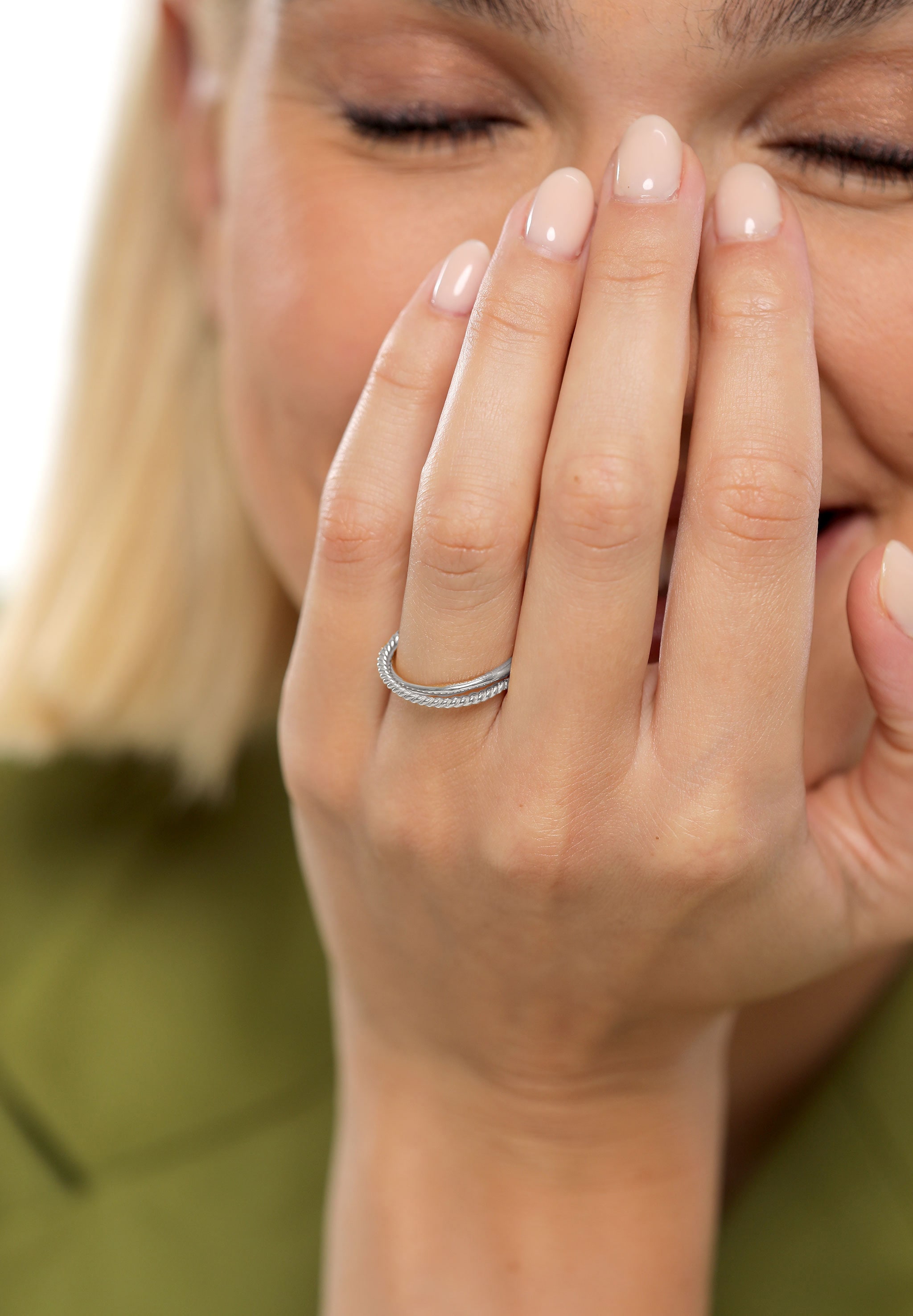 Elli Fingerring »Wickelring Klassik Fein Gedreht Schmuck Geschenk 925 Silber«