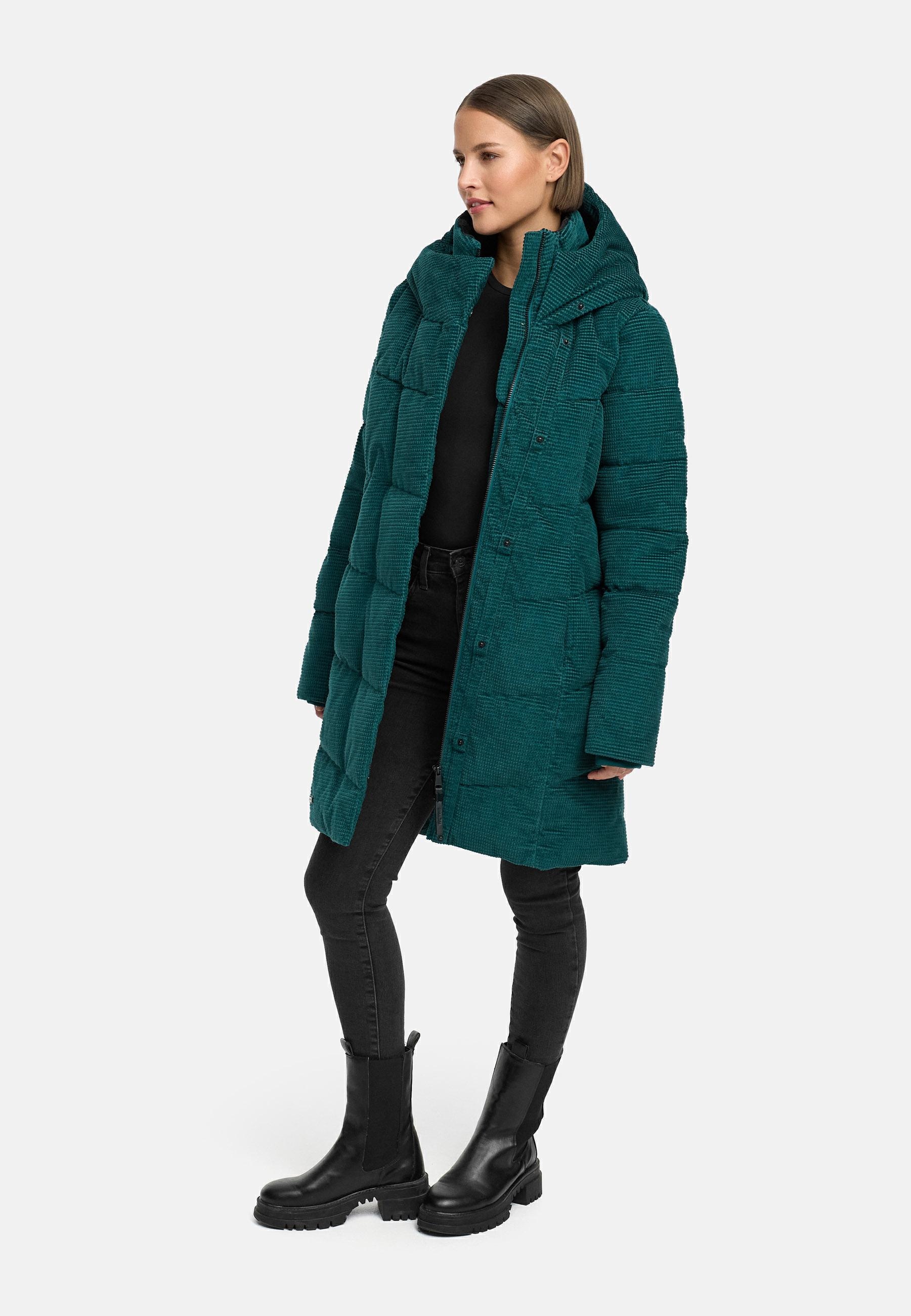 Ragwear Wintermantel »Pavla Cordy YOUMODO« Wasserdichter Steppmantel in Kord-Optik