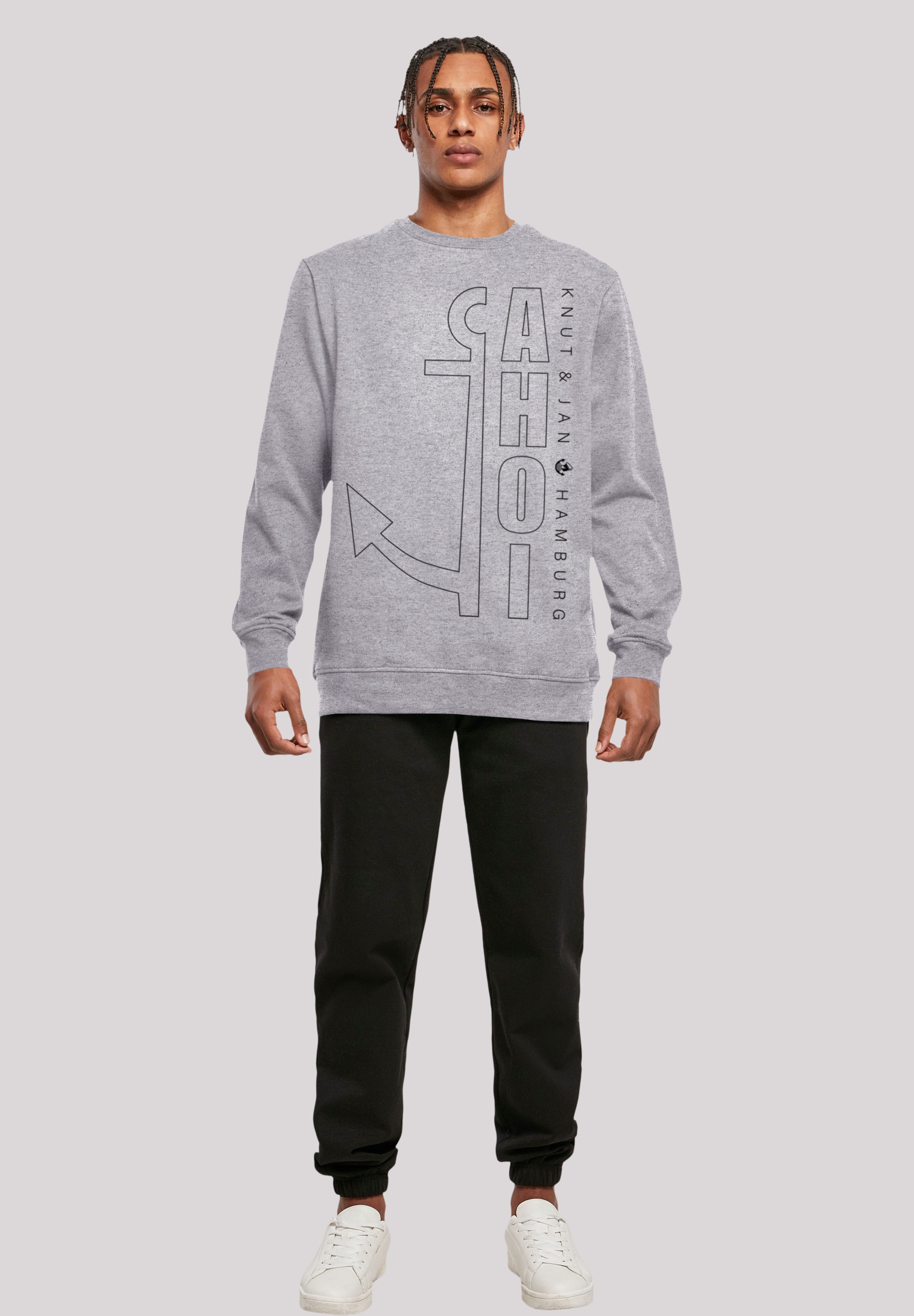 F4NT4STIC Kapuzenpullover »Ahoi Anker Outlines Knut & Jan Hamburg«, Print