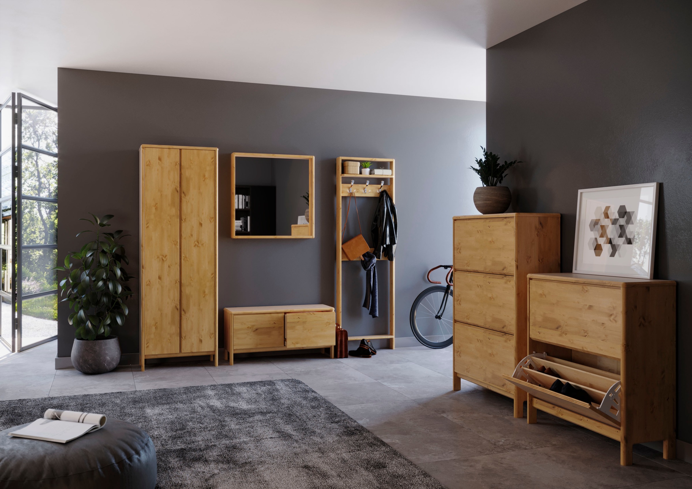 Home affaire Garderobenpaneel "Luven", FSC zertifiziertes Massivholz günstig online kaufen