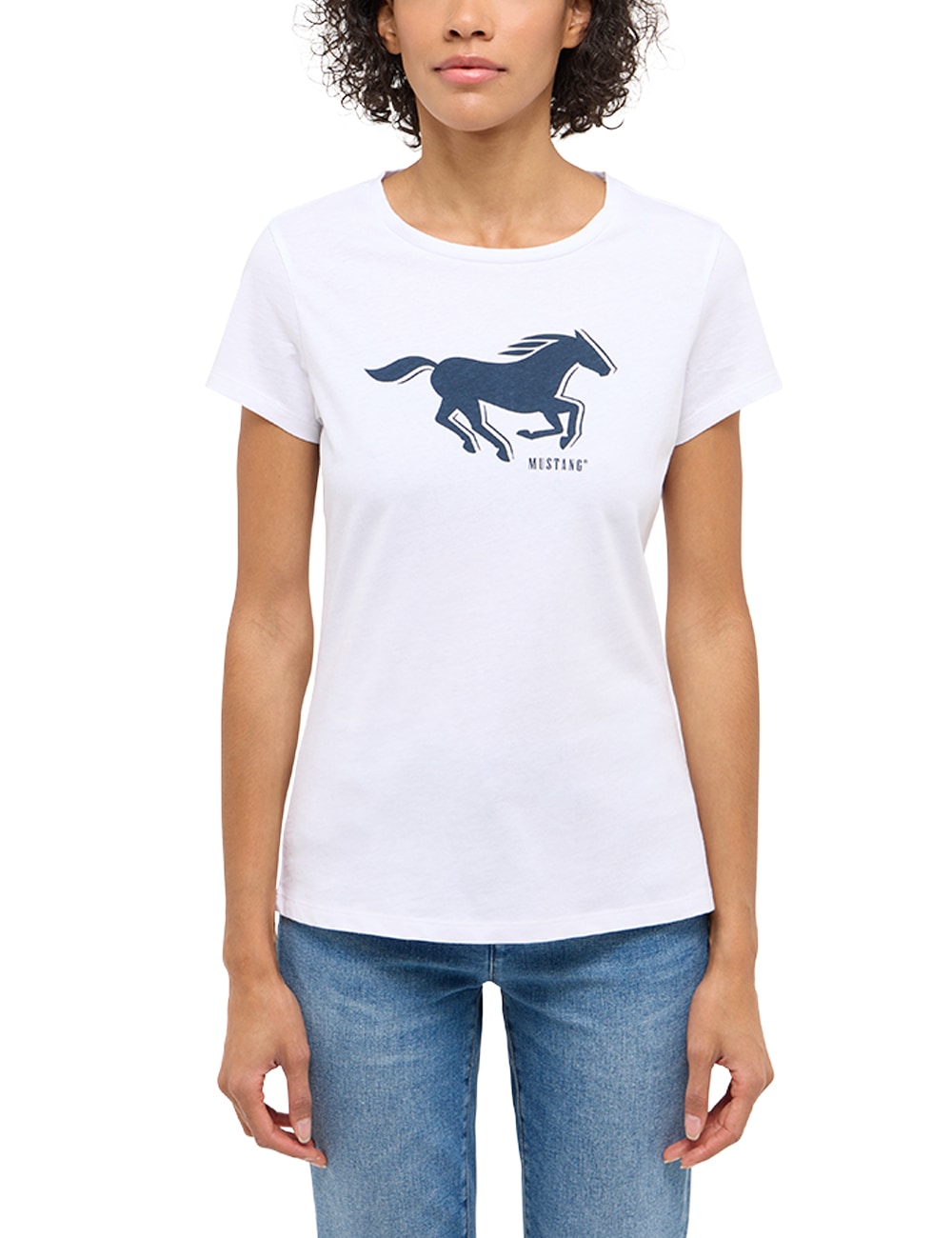 MUSTANG T-Shirt "MU-Loa" Figurbetonende Passform günstig online kaufen