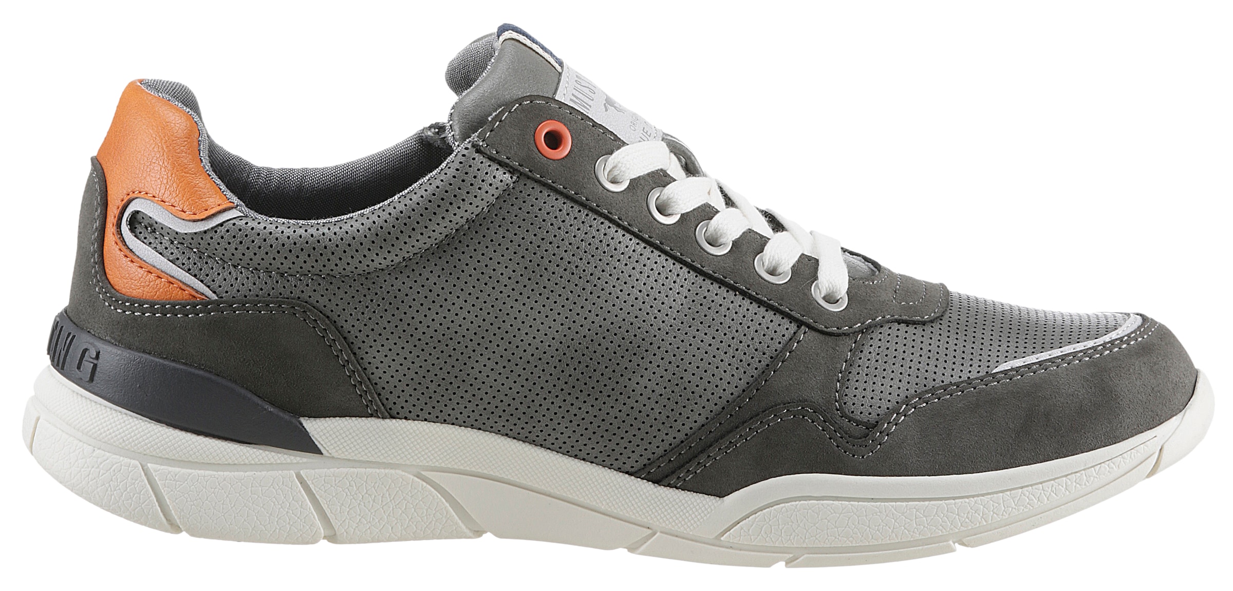 Mustang Shoes Sneaker, mit seitlichem Reißverschluss, Freizeitschuh, Halbschuh, Schnürschuh