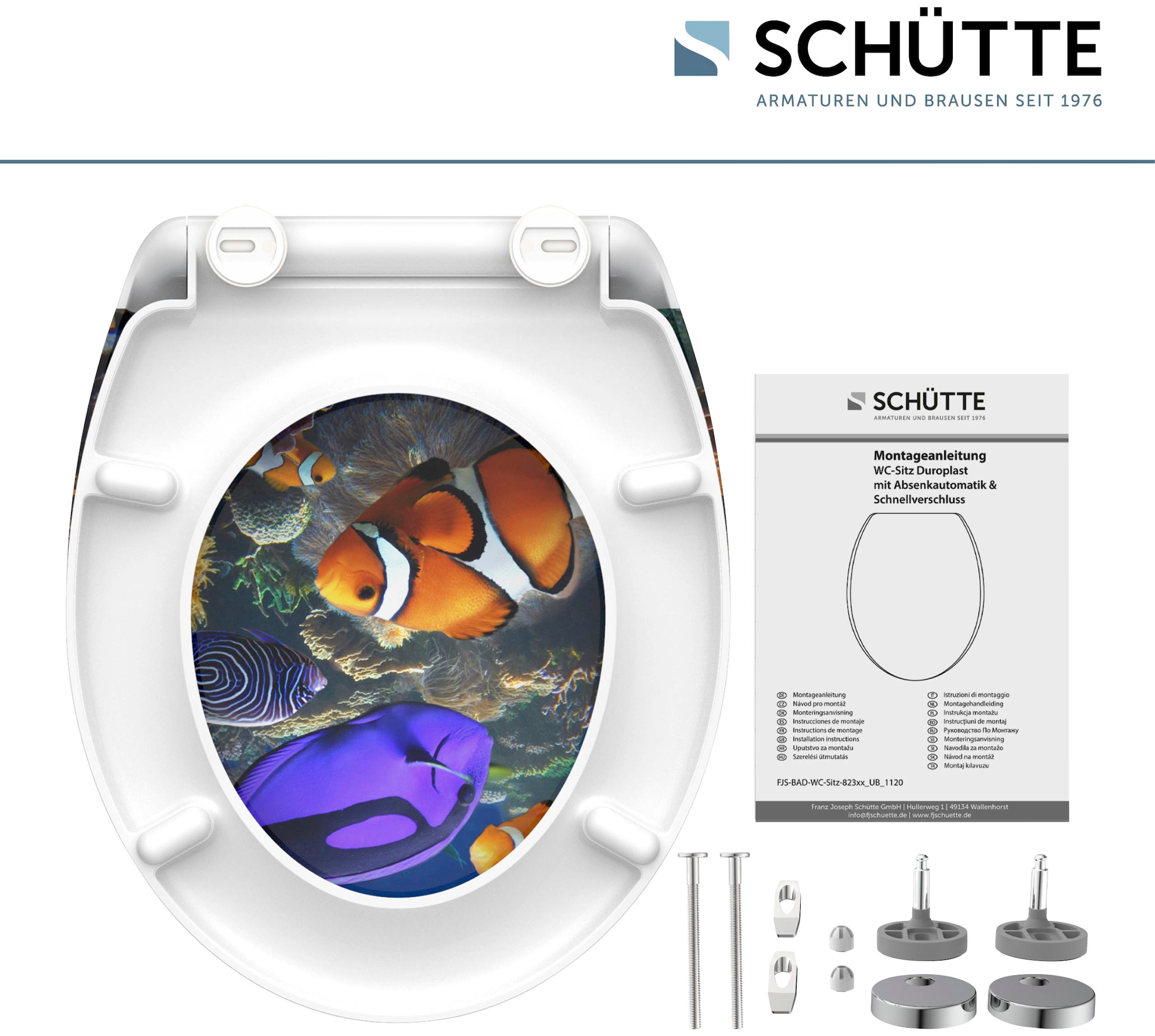 Schütte WC-Sitz »SEA LIFE«, bruchsicher und kratzfest, Absenkautomatik, Standardmaß