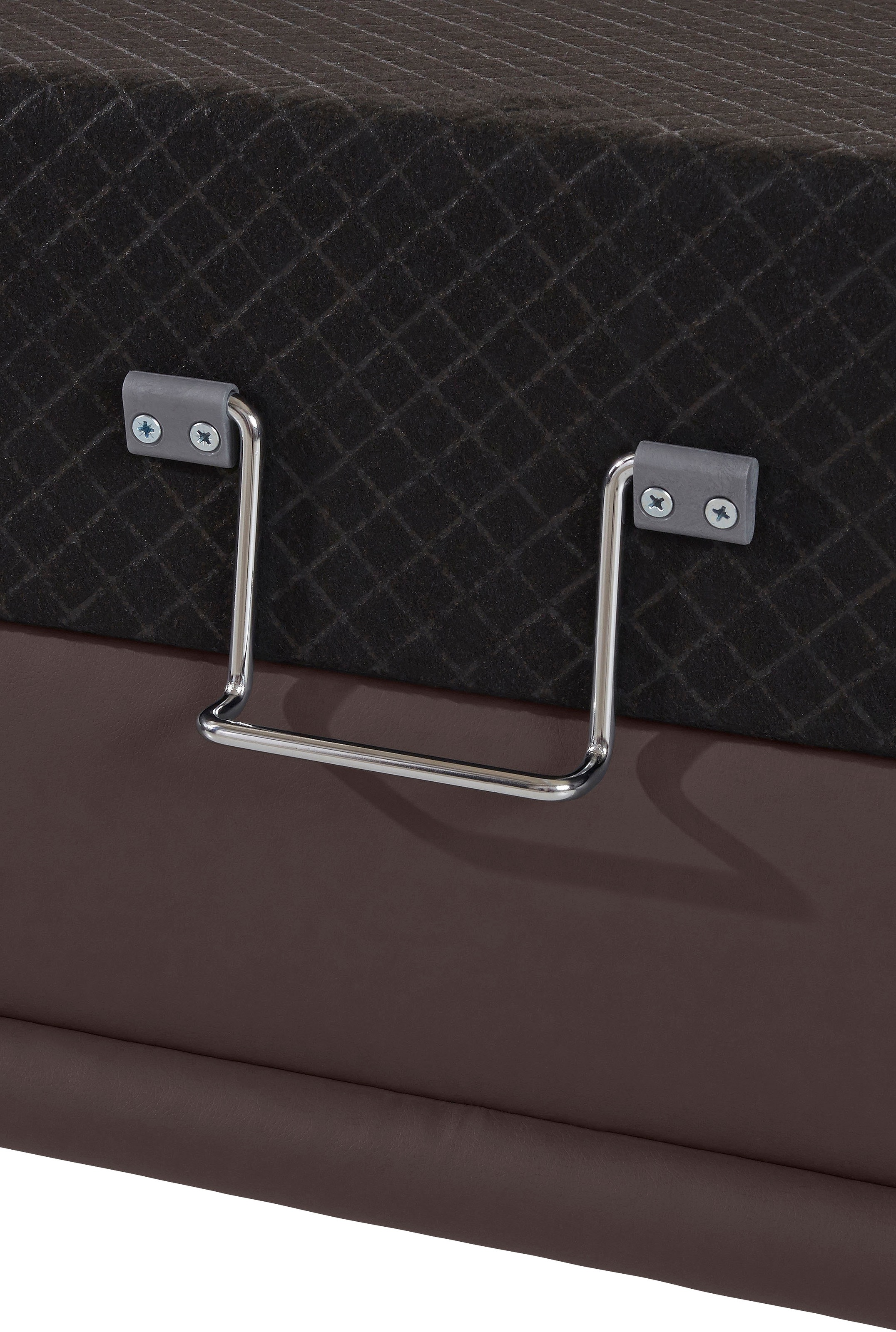 TRENDMANUFAKTUR Ecksofa »Rondo 3, zeitlos und bequem, Materialmix, breite Armlehnen, L-Form«, wahlweise mit Federkern für mehr Komfort, wahlweise mit Bettfunktion