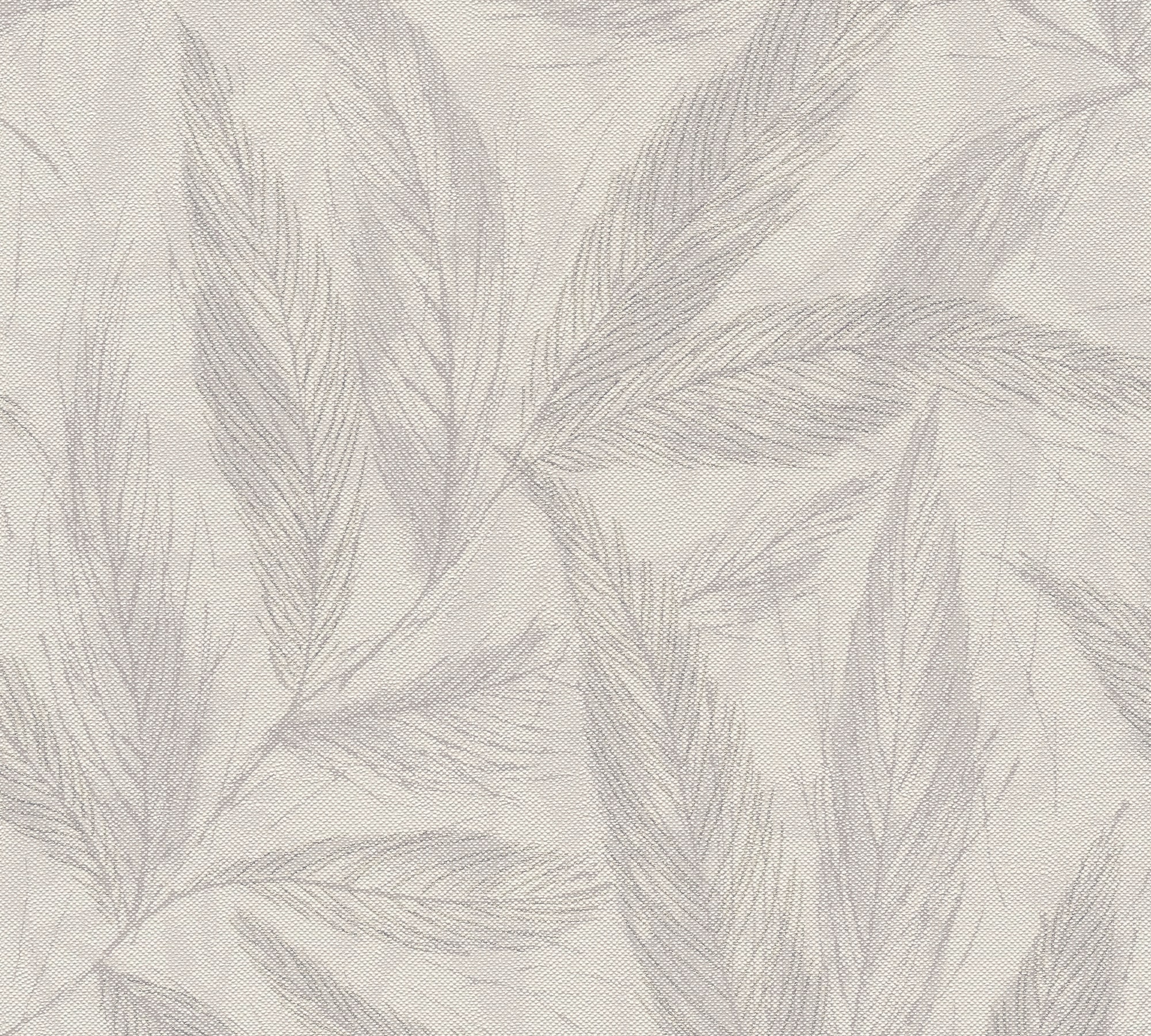 A.S. Création Vliestapete »mit Blätter-Design natürliche Eleganz« matt strukturiert Dekorative Vliestapete mit filigranem Blattmuster