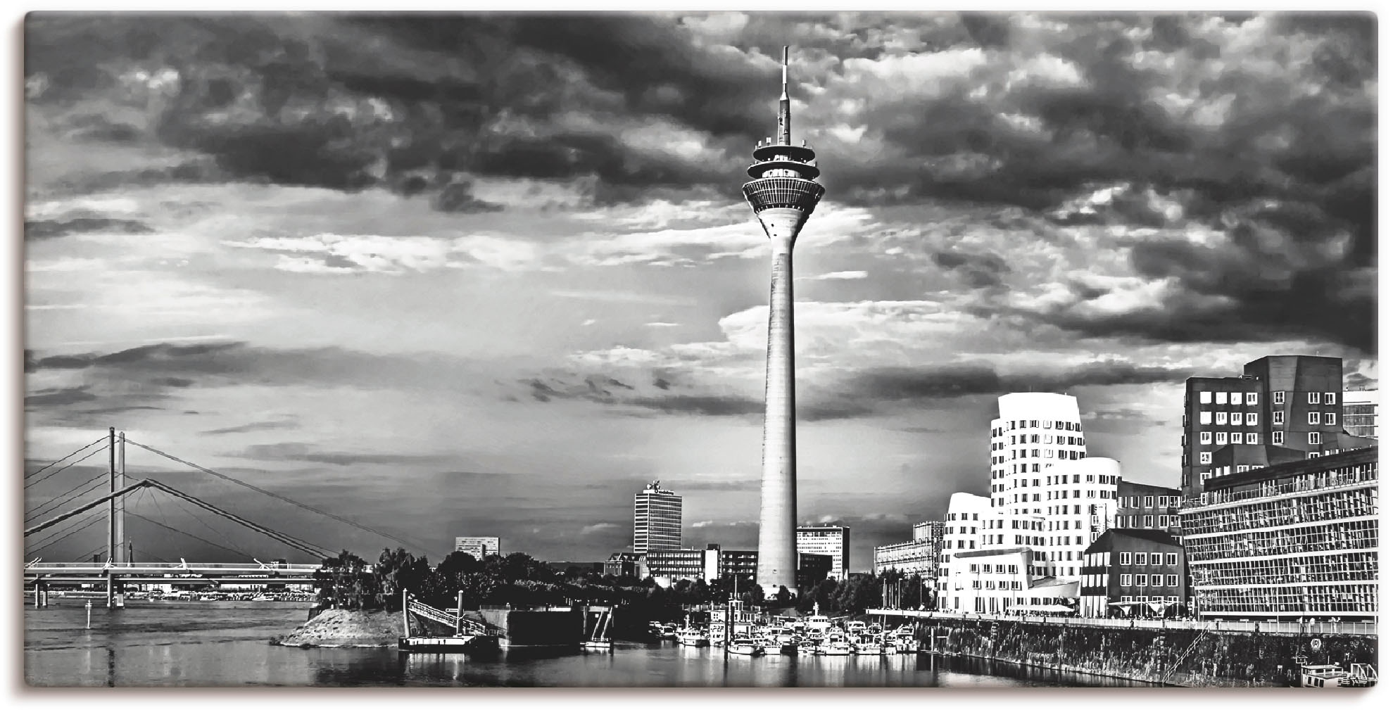 Artland Wandbild »Düsseldorf Collage Skyline 10«, Deutschland, (1 St.), als  Leinwandbild, Wandaufkleber oder Poster in versch. Größen bestellen | BAUR
