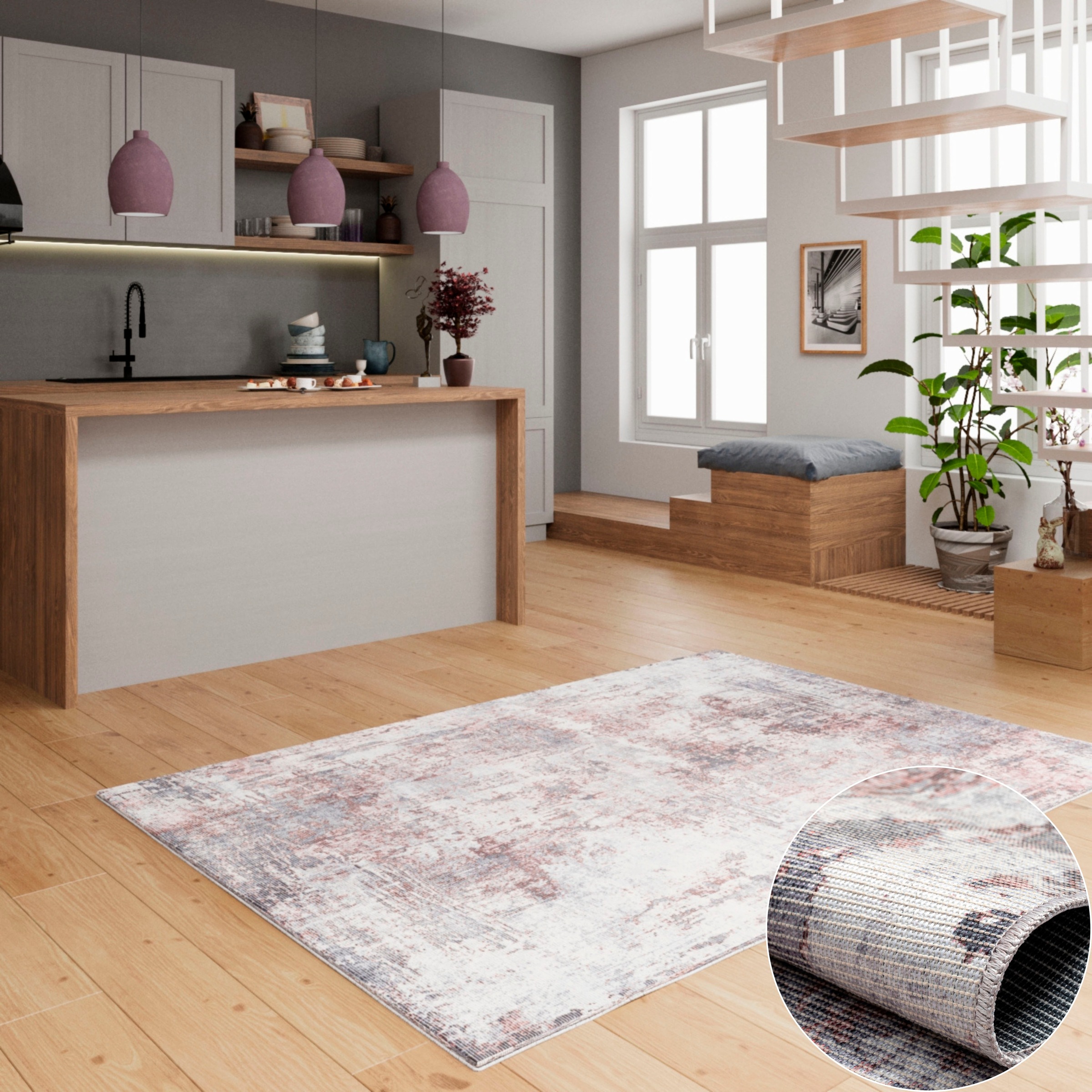 OTTO home Teppich "Mülenen" rechteckig 10 mm Höhe Kurzflor, modernes Design günstig online kaufen