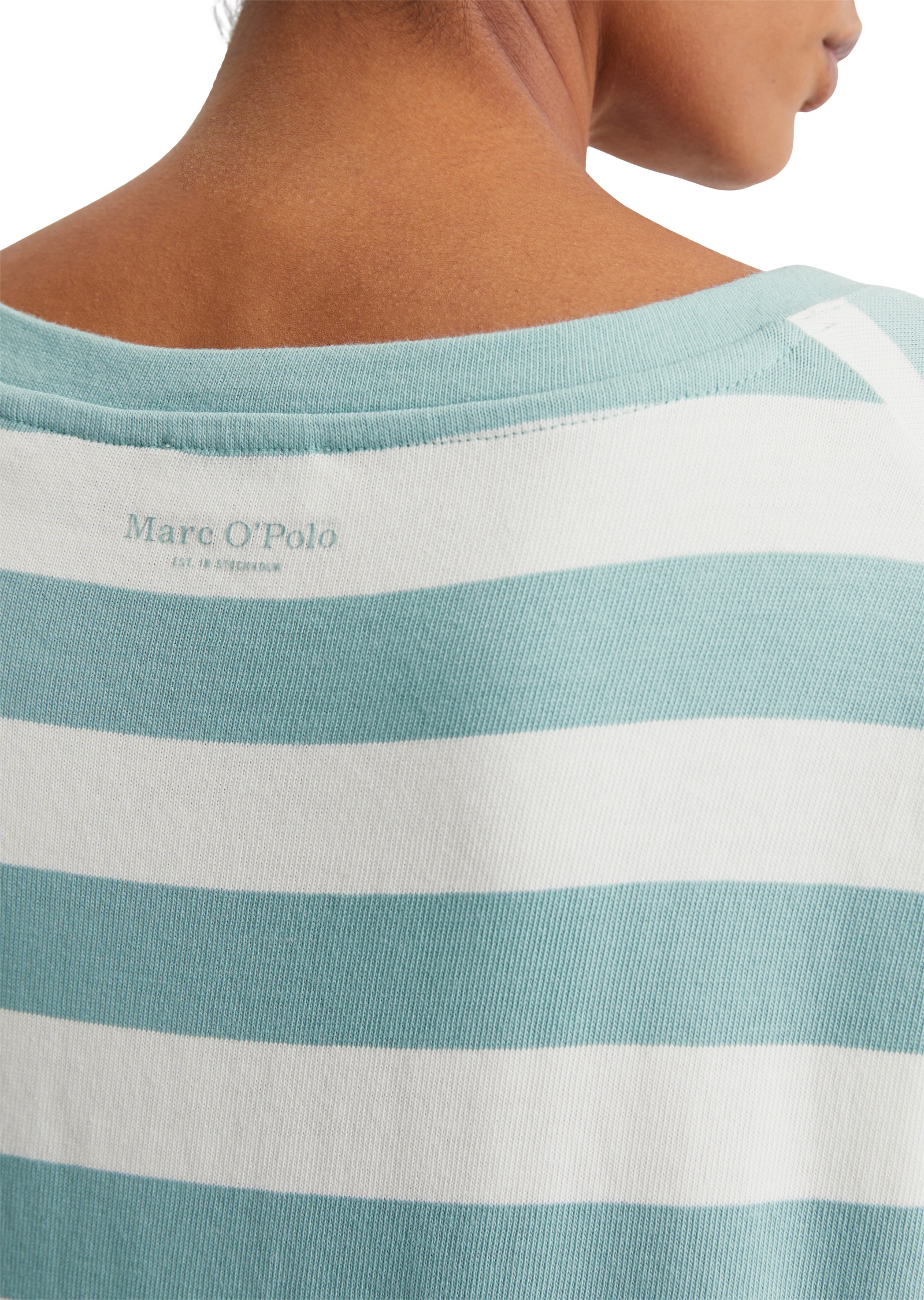 Thumbnail - Marc OPolo T-Shirt, seitliche Schlitze, geringelt