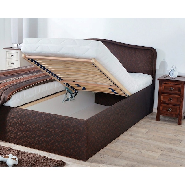 Westfalia Schlafkomfort Polsterbett, inkl. Bettkasten und Tagesdecke bei  Ausführung mit Matratze | BAUR