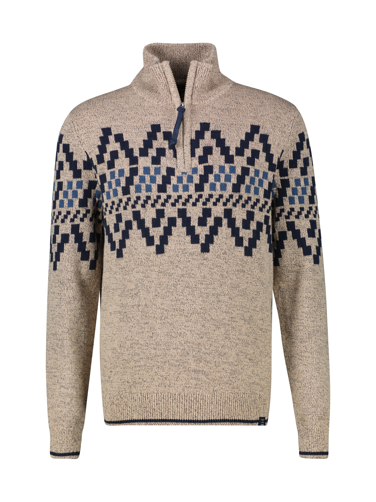 LERROS Norwegerpullover "Troyer mit Norwegermuster in Übergrößen" günstig online kaufen