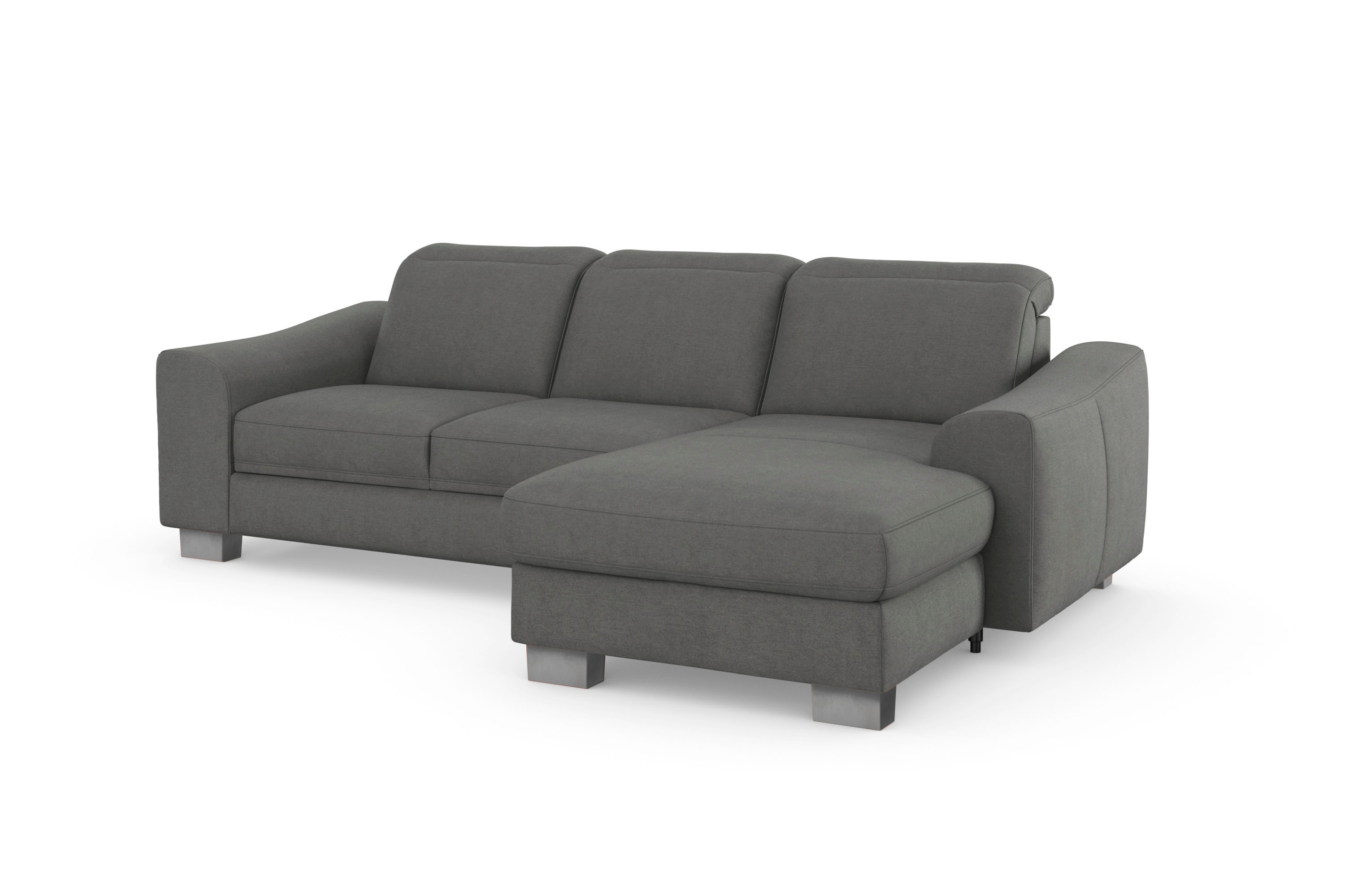Thumbnail - sit&more Ecksofa "Dundee L-Form", mit Federkern und Edelstahlfüßen, wahlweise mit Kopfteilverstellung