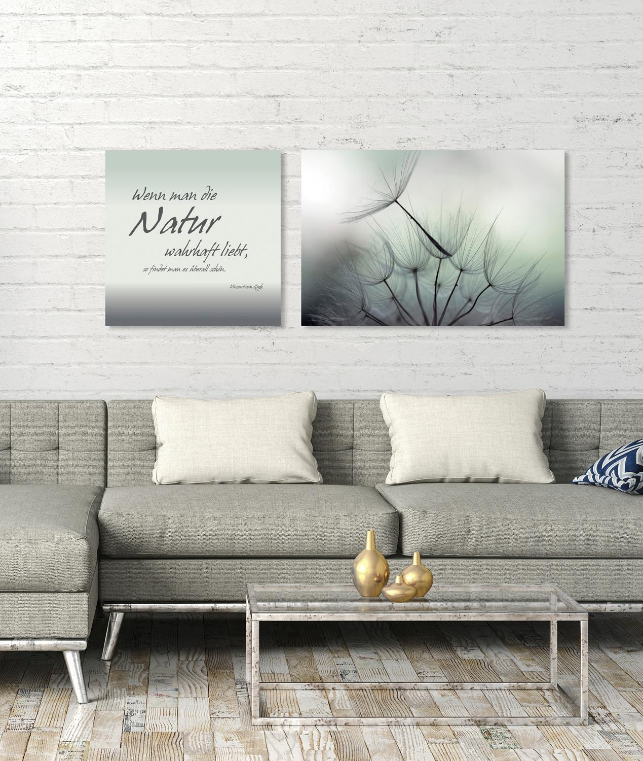 queence Leinwandbild "Natur", Blumen-Blumenbilder-Kunst-Modern-Spa-Spa Bild günstig online kaufen