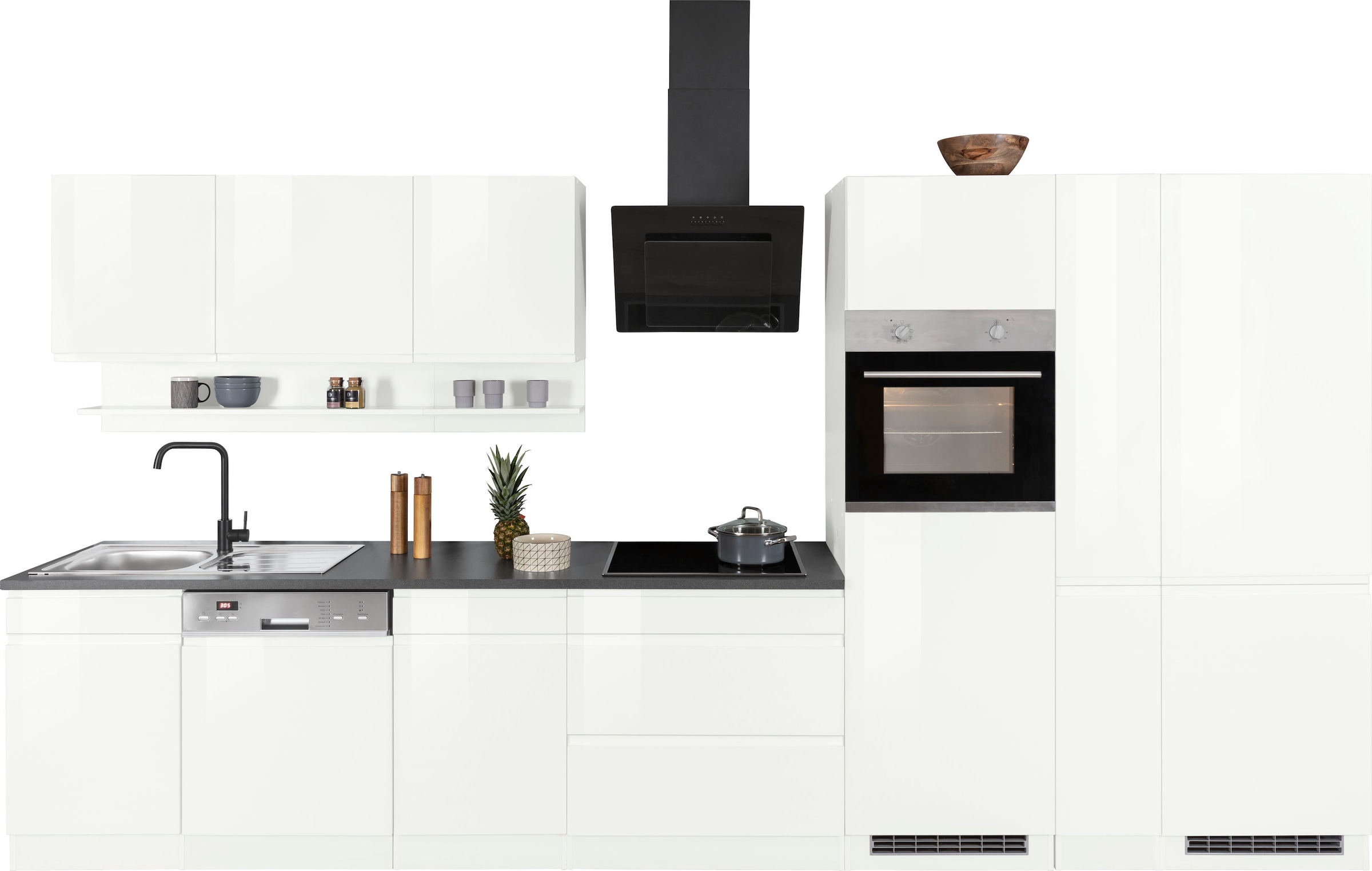 KOCHSTATION Küchenzeile "KS-Virginia", Breite 390 cm, mit Glaskeramik-oder günstig online kaufen
