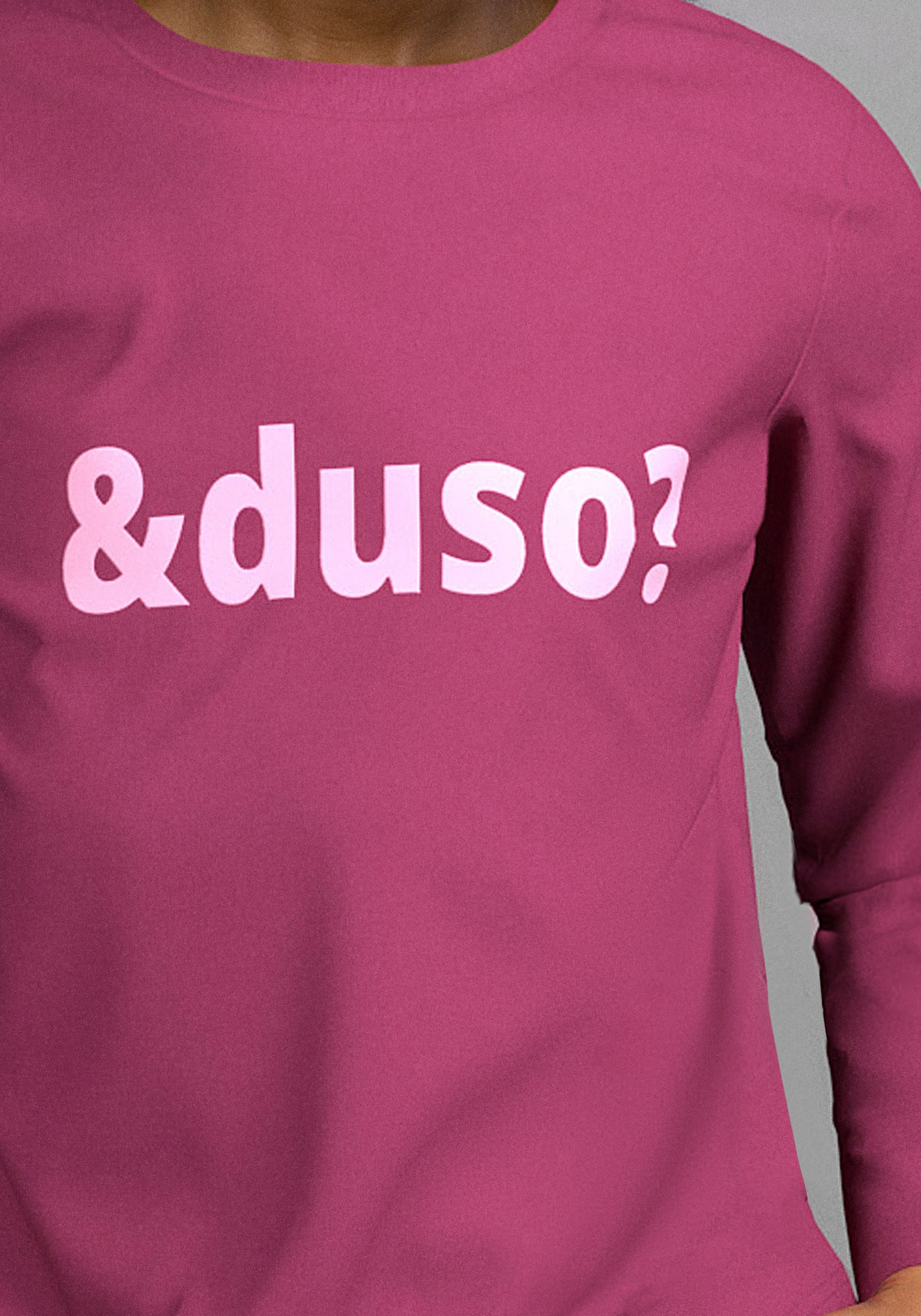 Thumbnail - KIDSWORLD Langarmshirt "Spruch: &duso?" Lässiger Sprüche-Print