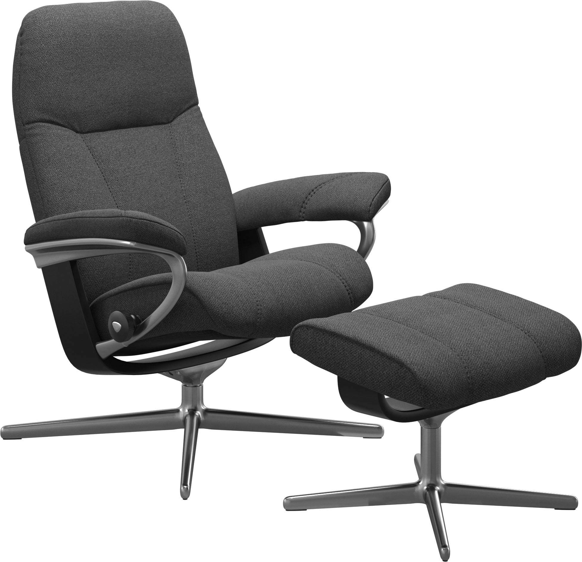 Stressless® Fußhocker »Consul«, mit Cross Base, Größe S, M & L, Holzakzent Schwarz