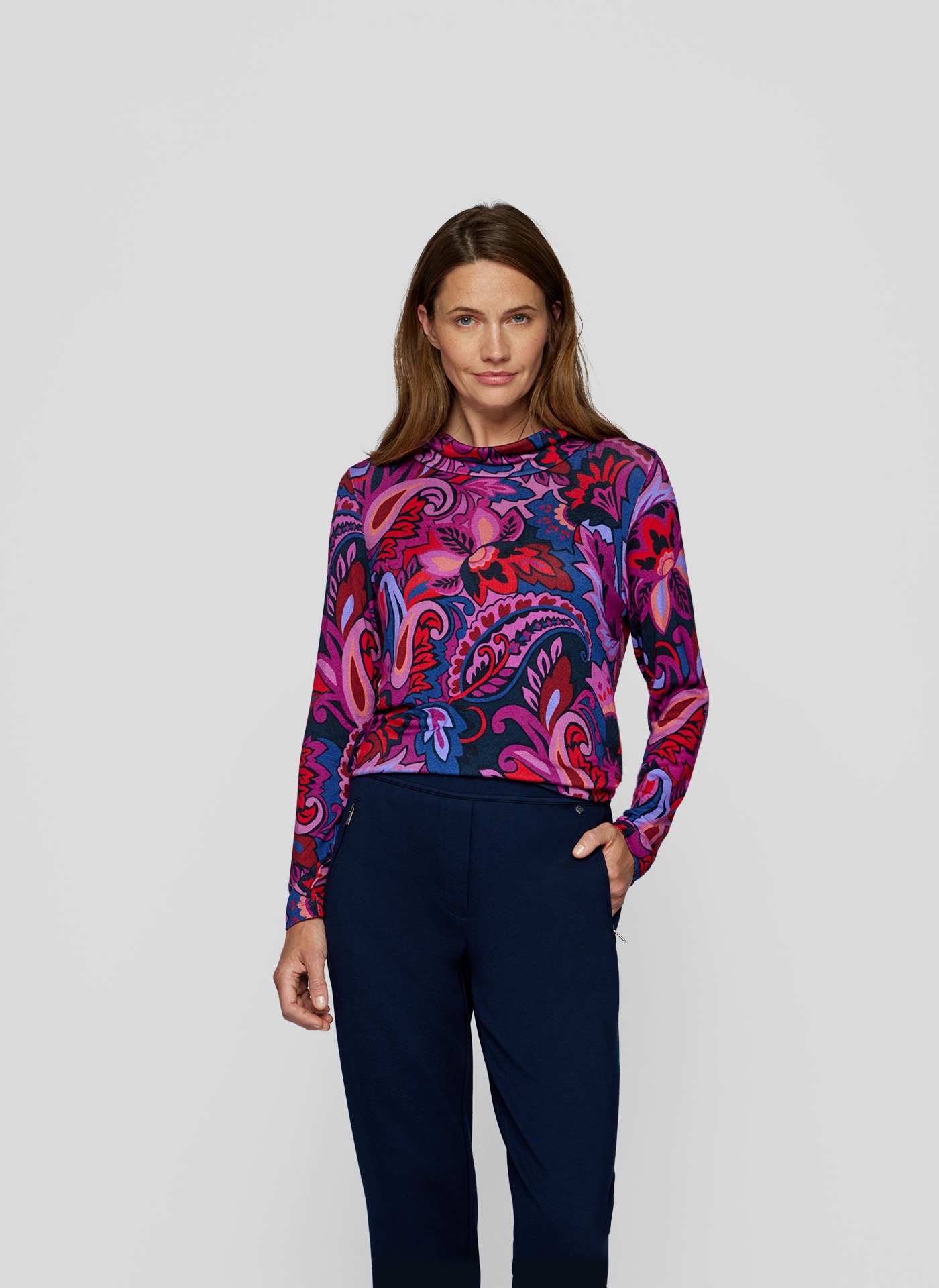 Langarmshirt, mit floralem Allover-Print