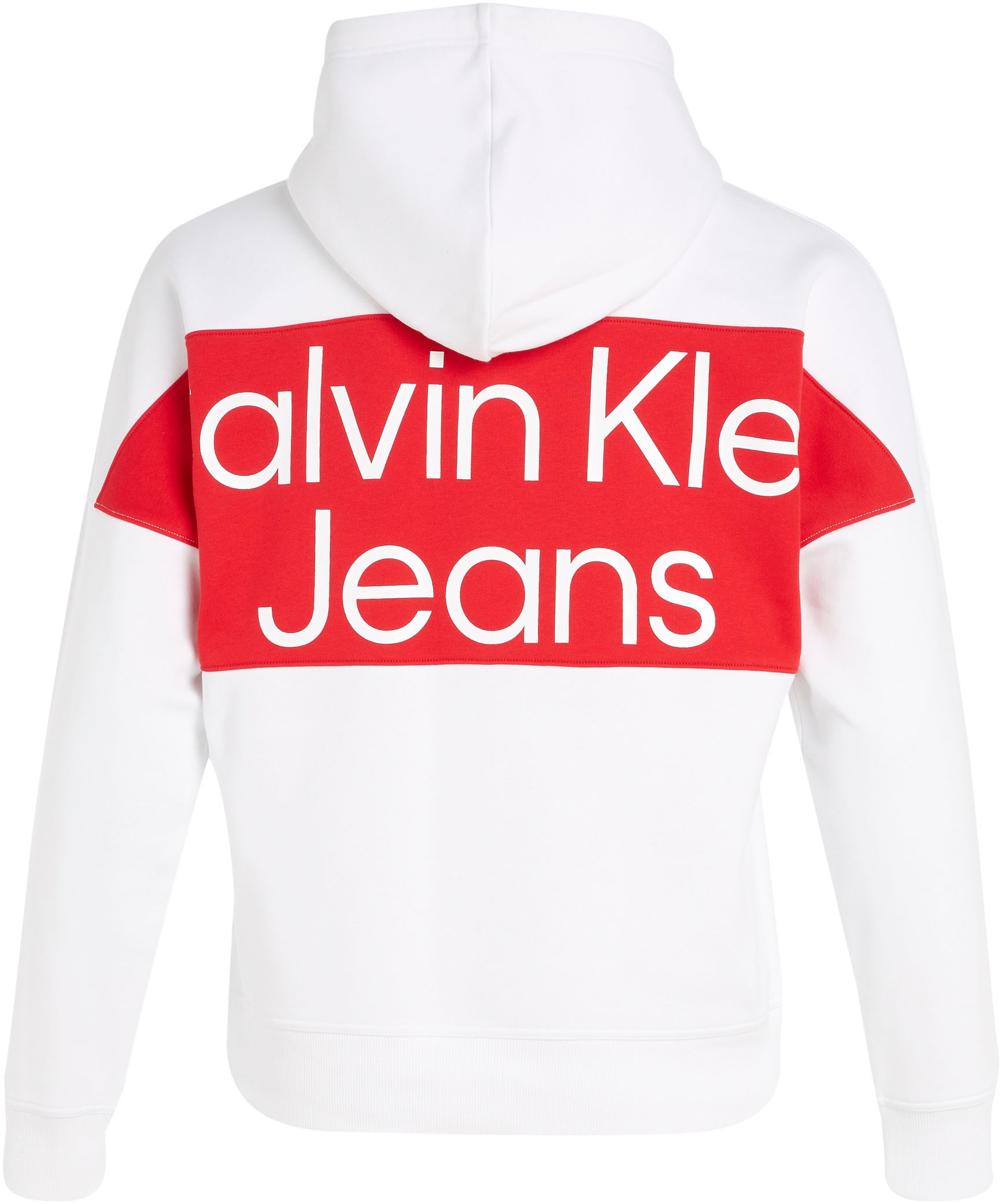 Calvin Klein dem »BOLD auf Logodruck | ▷ Kapuzensweatshirt Calvin HOODIE«, Jeans mit bestellen LOGO Klein BAUR COLORBLOCK Rücken