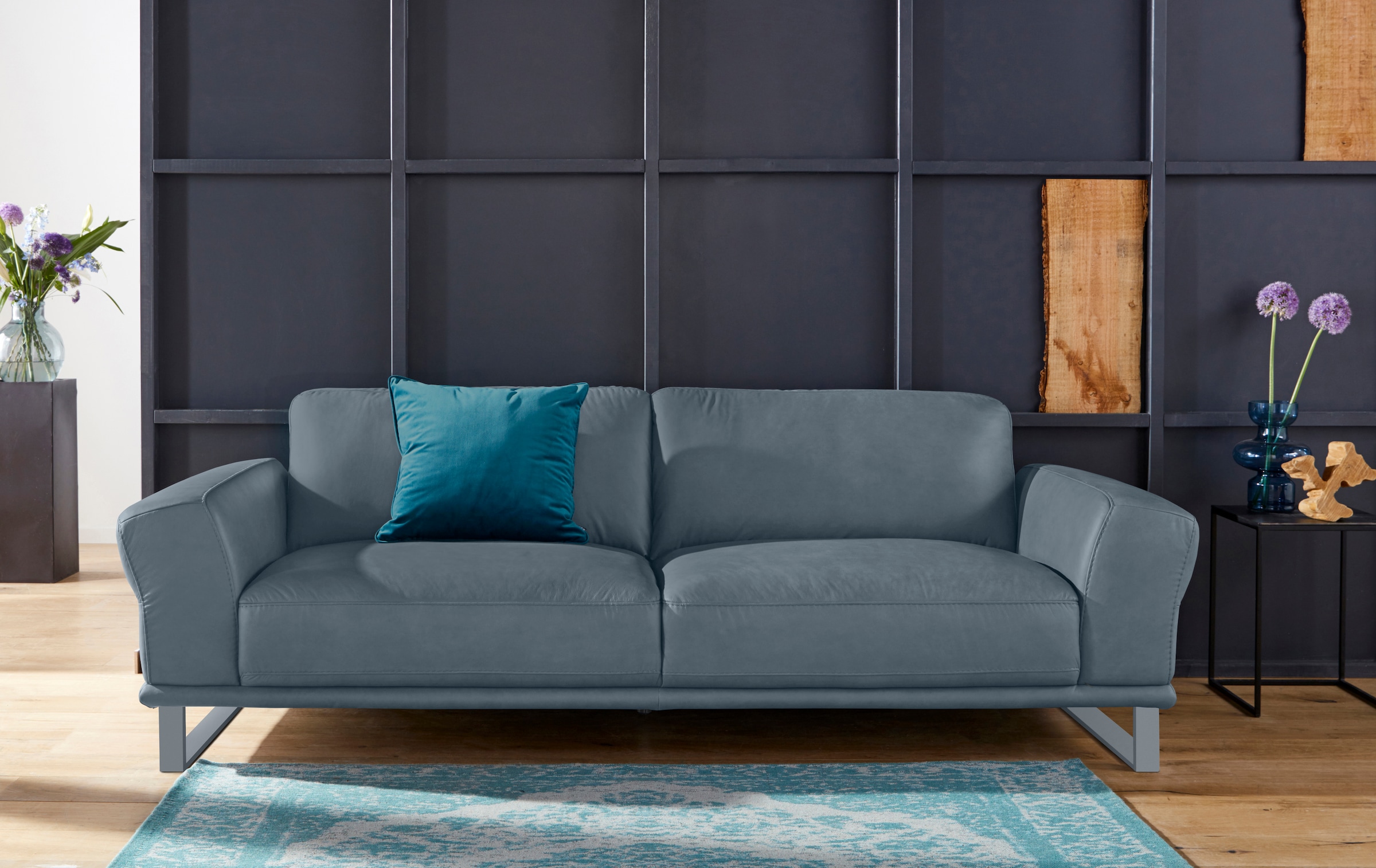 W.SCHILLIG 2,5-Sitzer »montanaa«, mit Metallkufen in Silber matt, Breite 232 cm