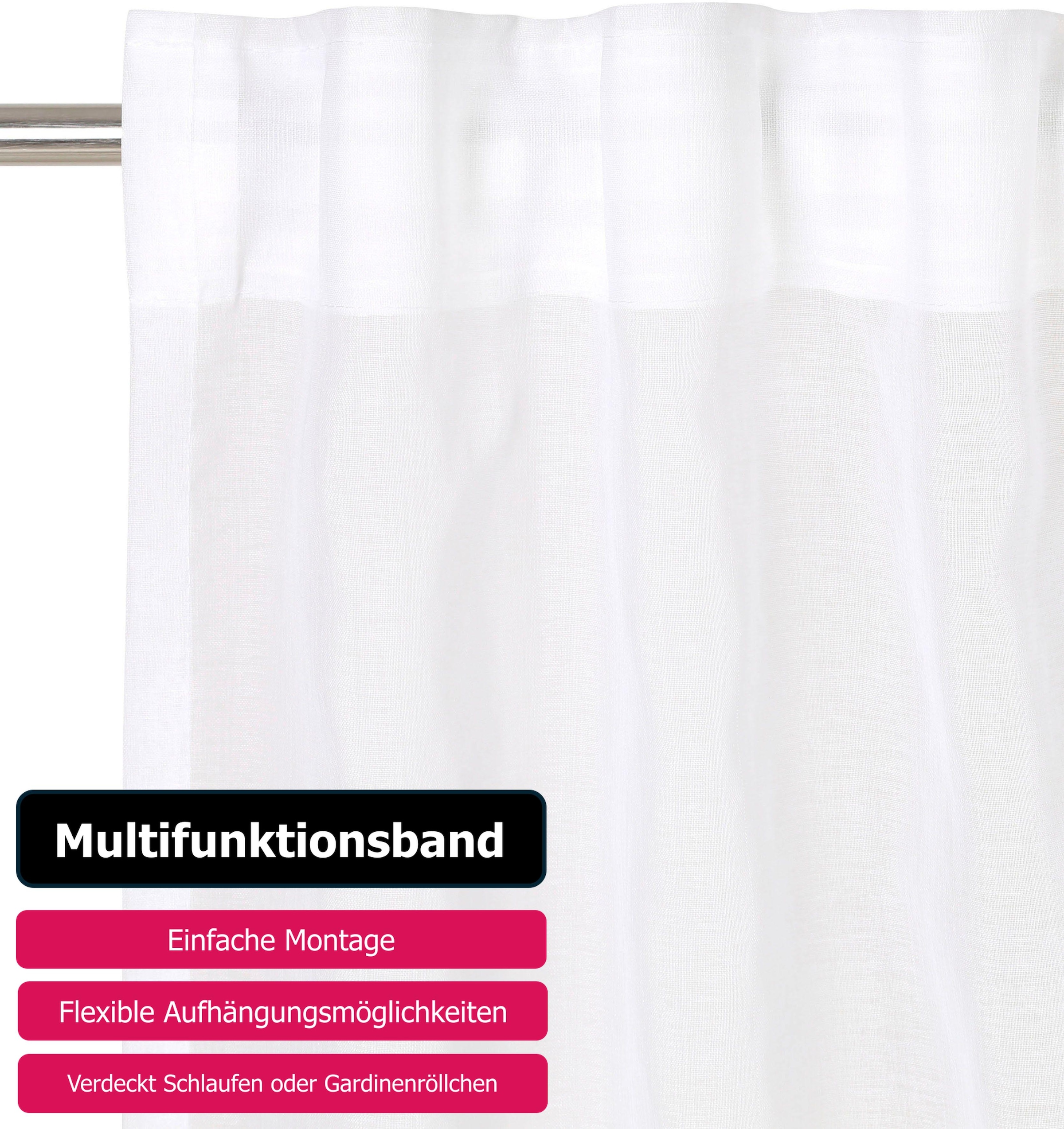 my home Gardine »Dolly«, (2 St.), gewebt, Polyester