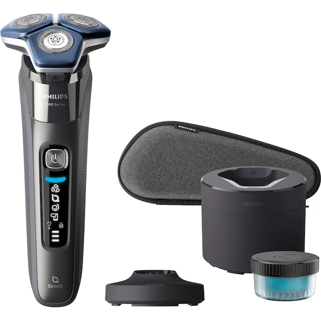 Philips Elektrorasierer »Shaver Series 7000 S7887/55«, Reinigungsstation,  ausklappbarer Präzisionstrimmer, 1 Reinigungskartusche, Etui, Ladestand,  mit SkinIQ Technologie | Im Sale