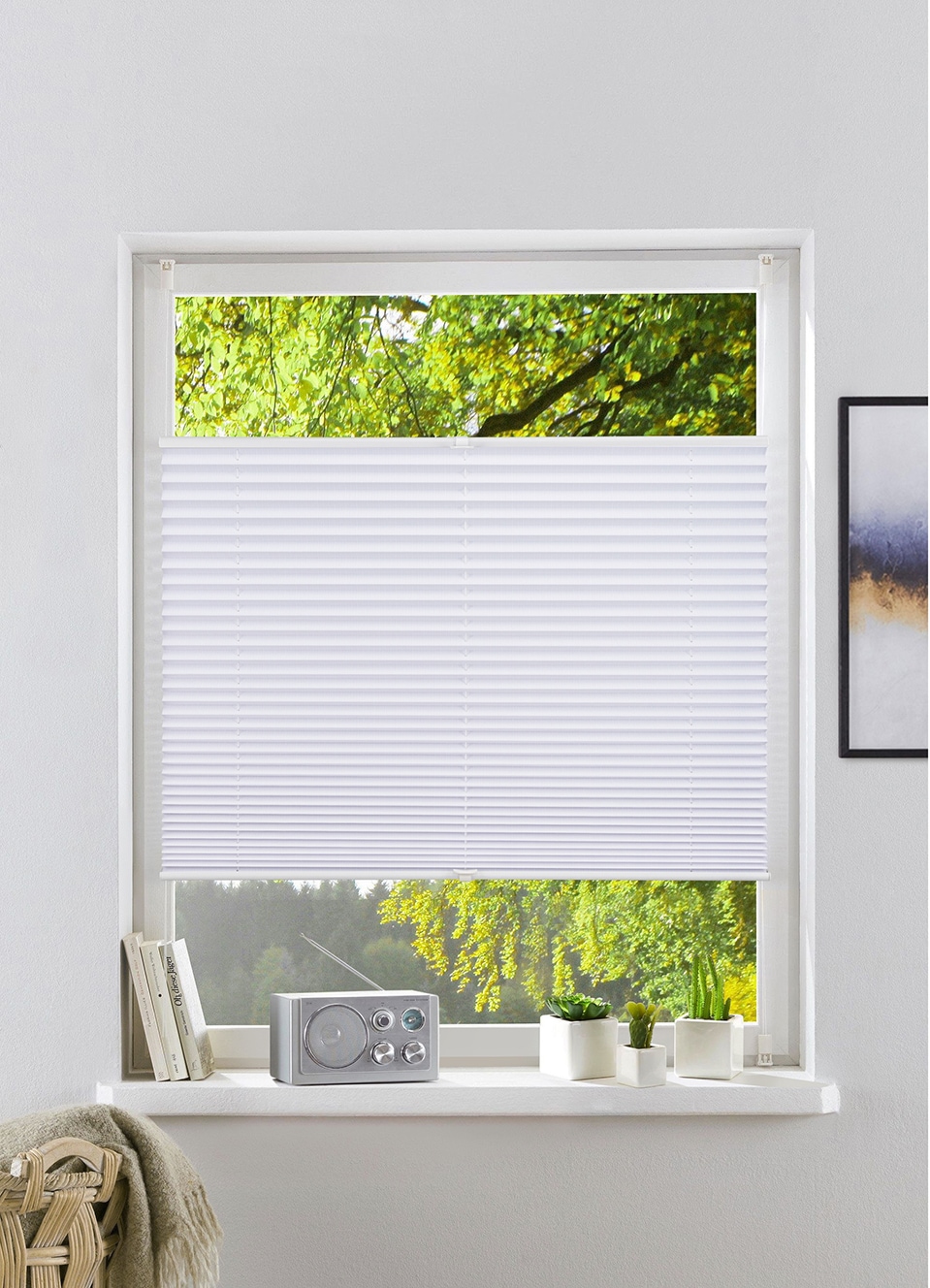 OTTO home Plissee "GELLO" Lichtschutz ohne Bohren verspannt in Streifen-Optik, Klemmfix, im Fixmaß, Sonnenschutz für Fenster & Tür
