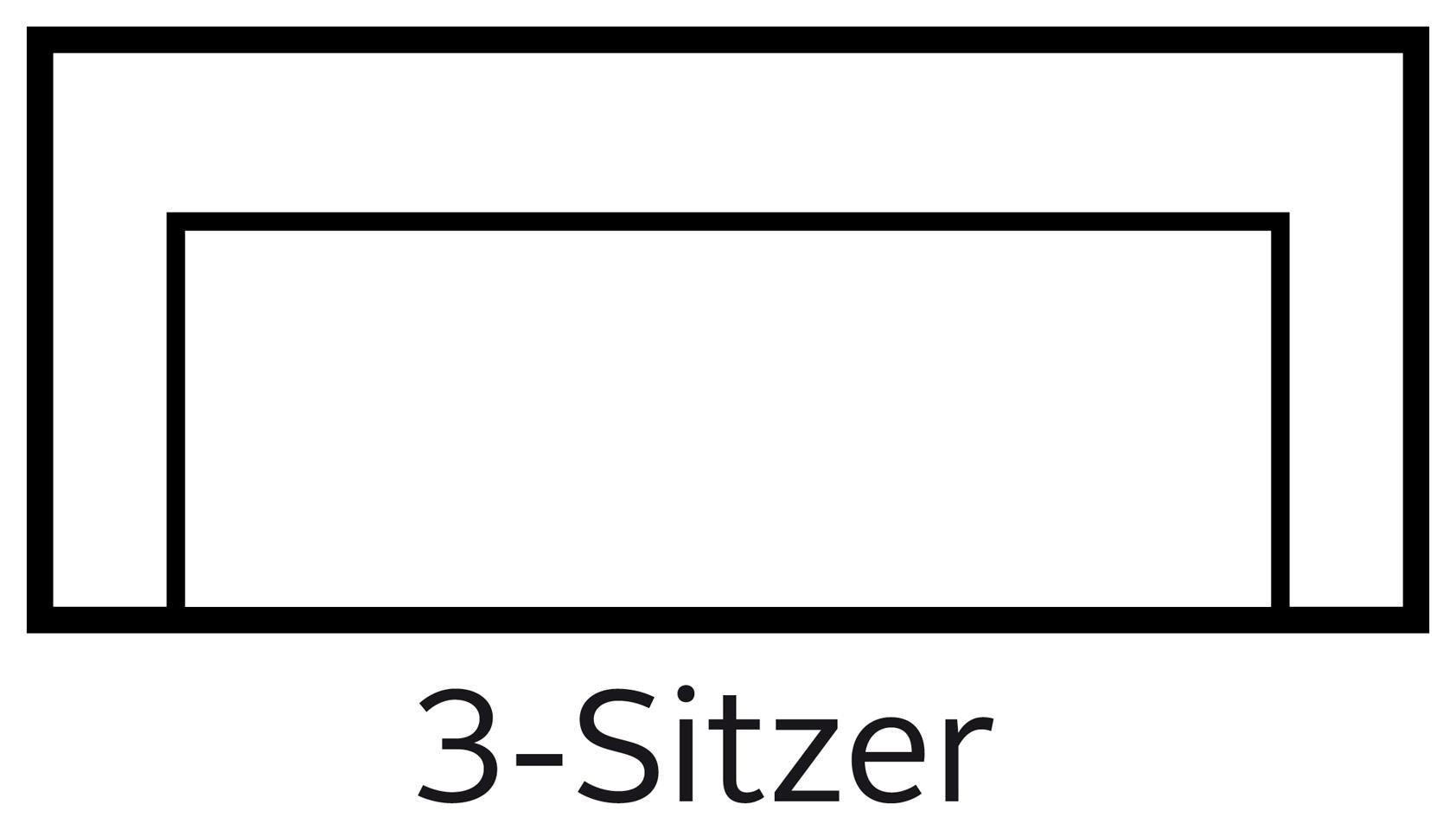 INOSIGN 3-Sitzer »Bengo«, mit Steppung im Sitz- und Rückenbereich, incl. Zierkissen