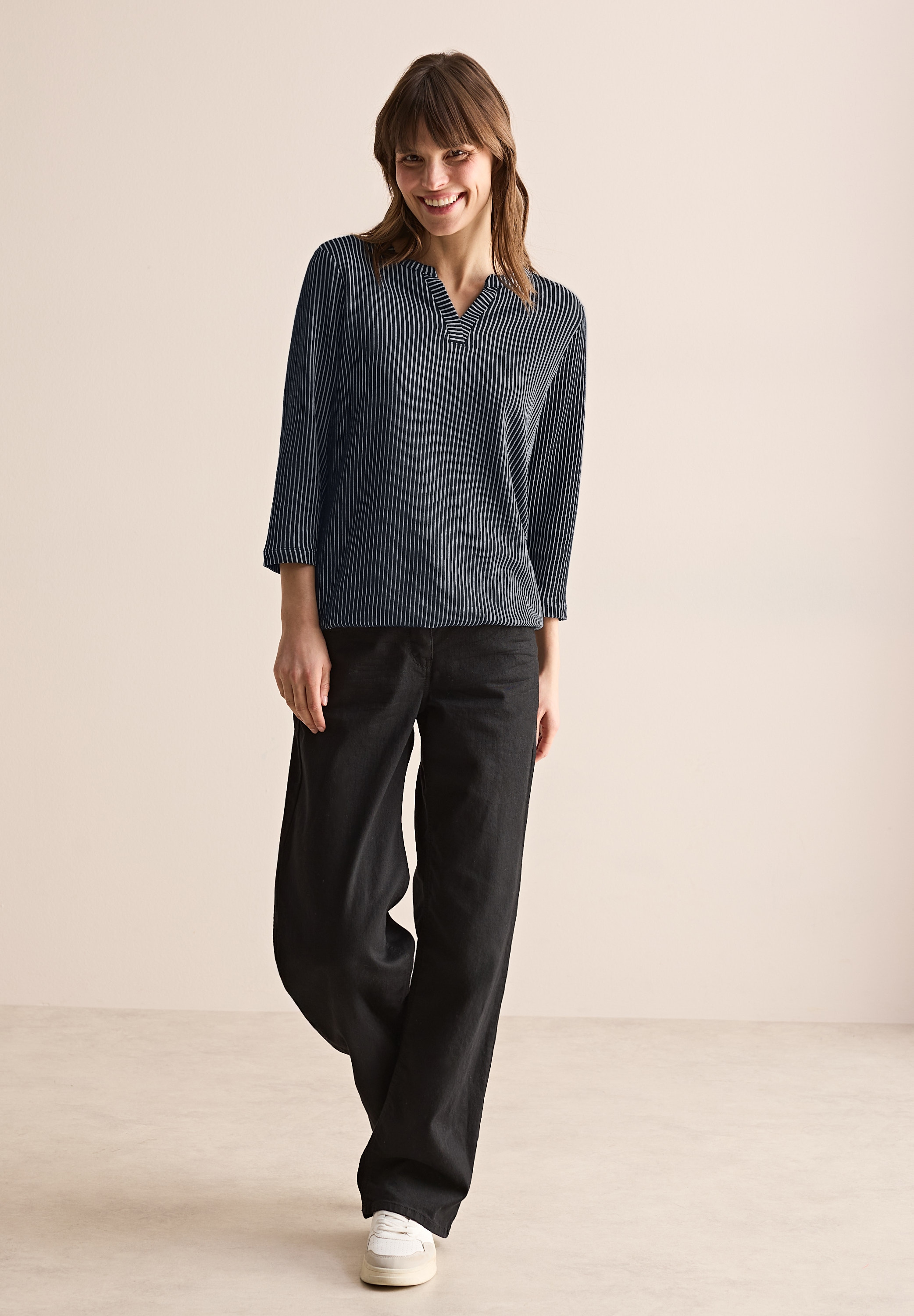 Cecil 3/4-Arm-Shirt, im soften Baumwoll-Mix
