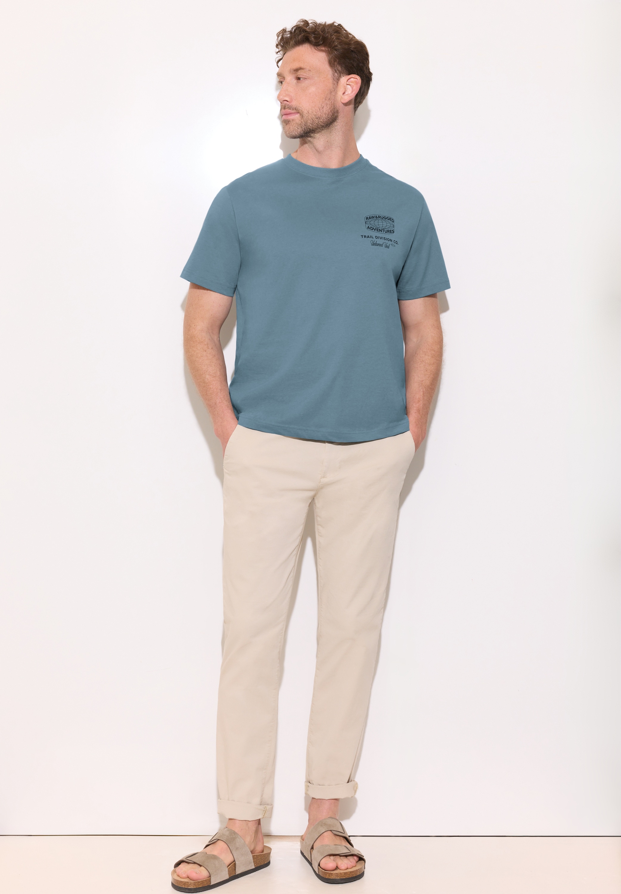 STREET ONE MEN T-Shirt mit Rundhalsausschnitt