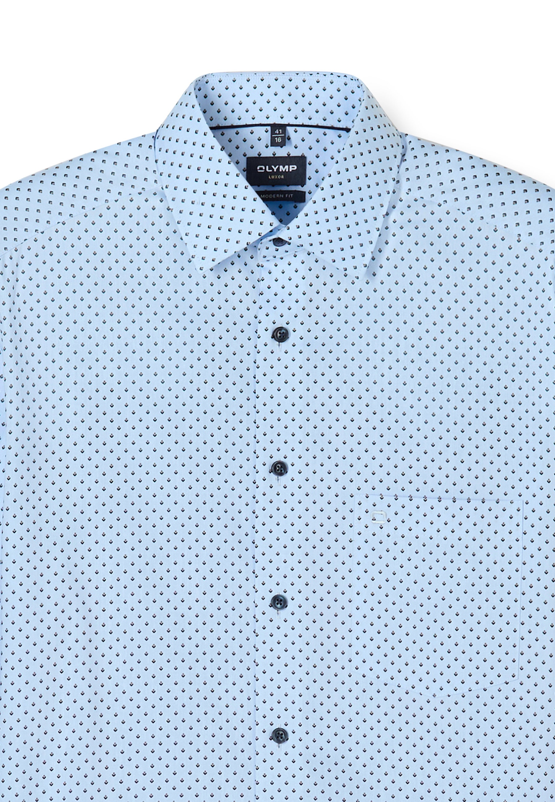OLYMP Luxor Modern Fit Hemd Blau 41 4