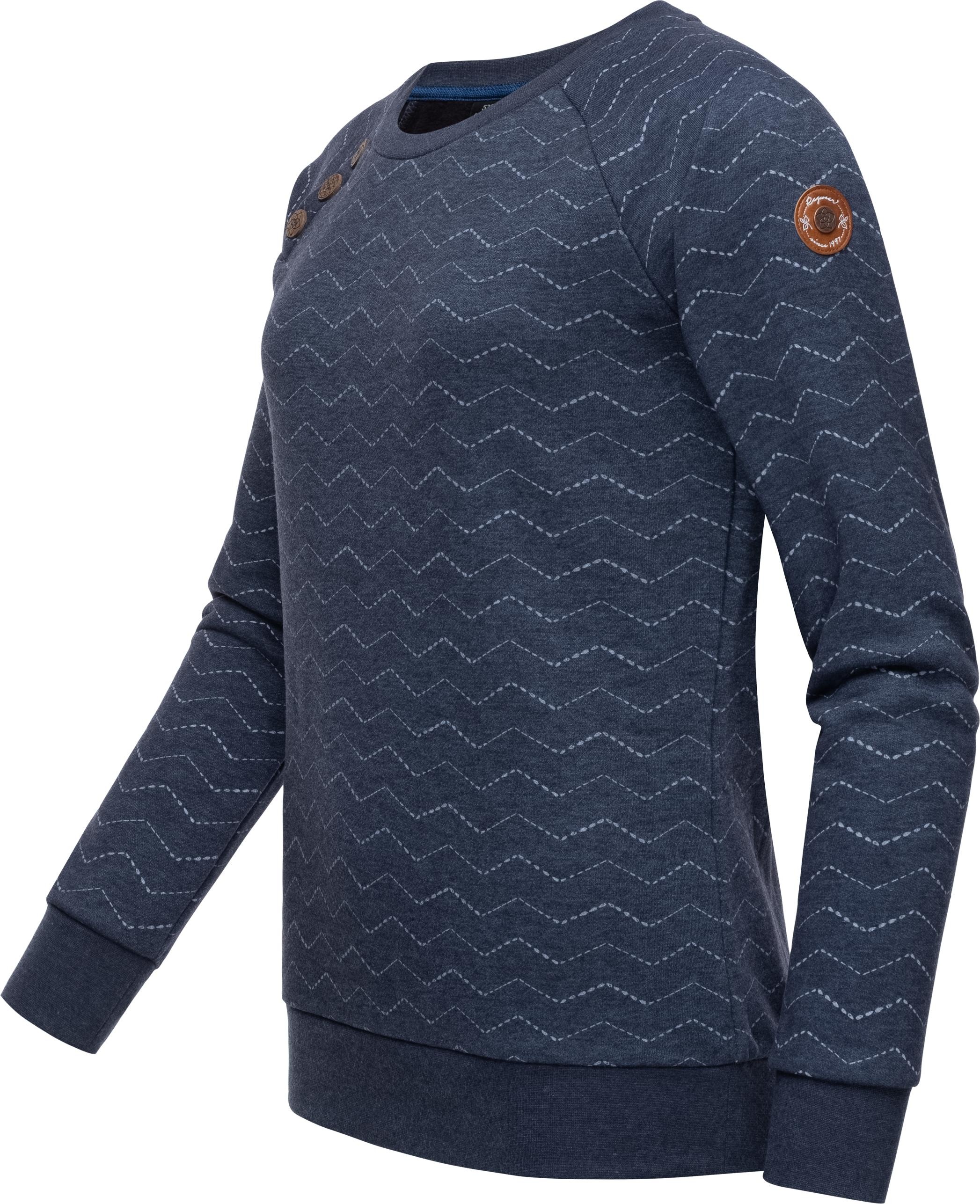 Ragwear Sweater »Daria Zig Zag«, stylisches Damen Sweatshirt mit Zick-Zack-Muster