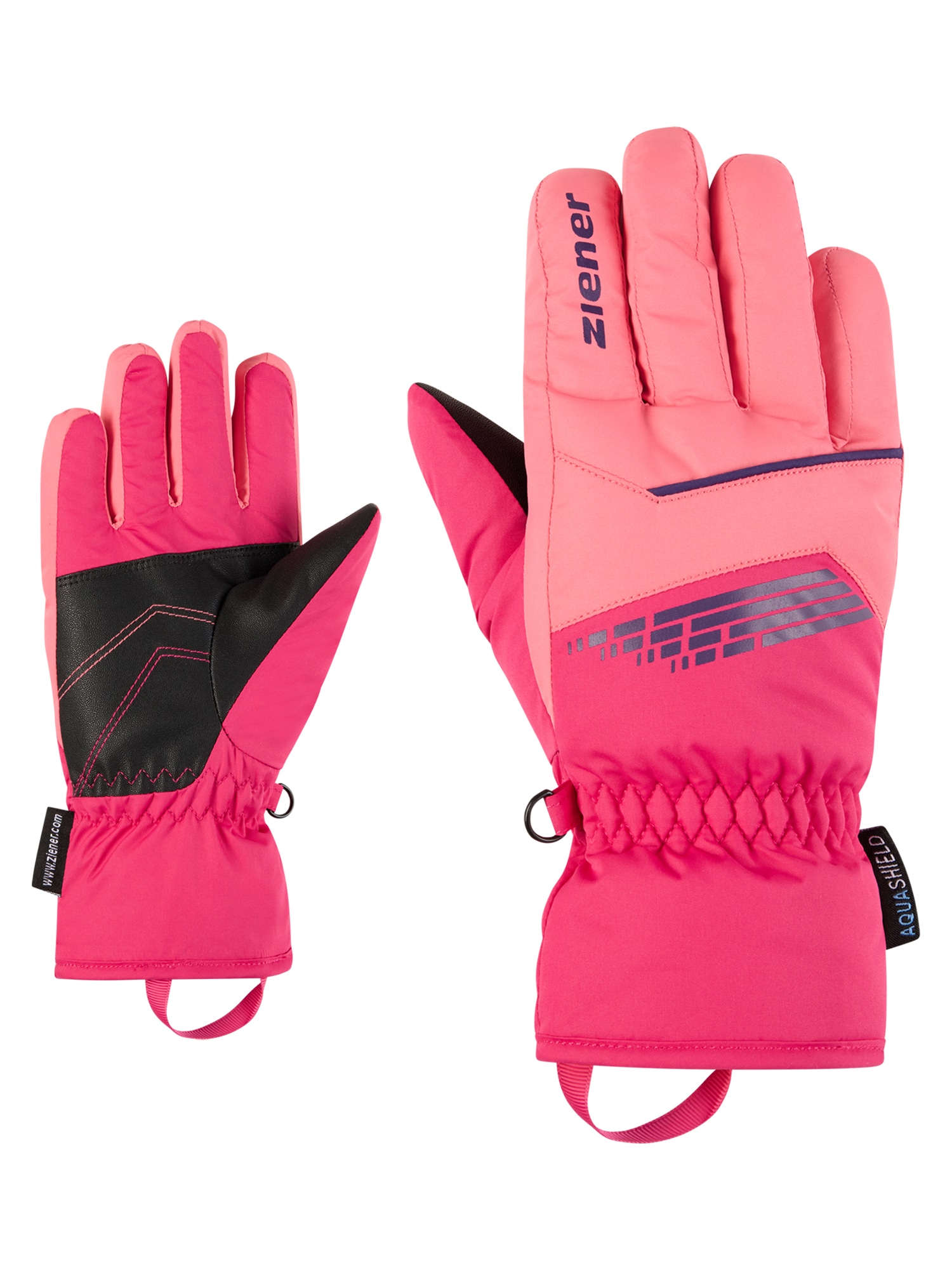 ZIENER Kinder Skihandschuhe "LAVIVI-Z AS glove junior", rosa, Gr. 4, Obermaterial: 100% Polyester; Innenhand: 100% Polyester; Futter: 100% Polyester;