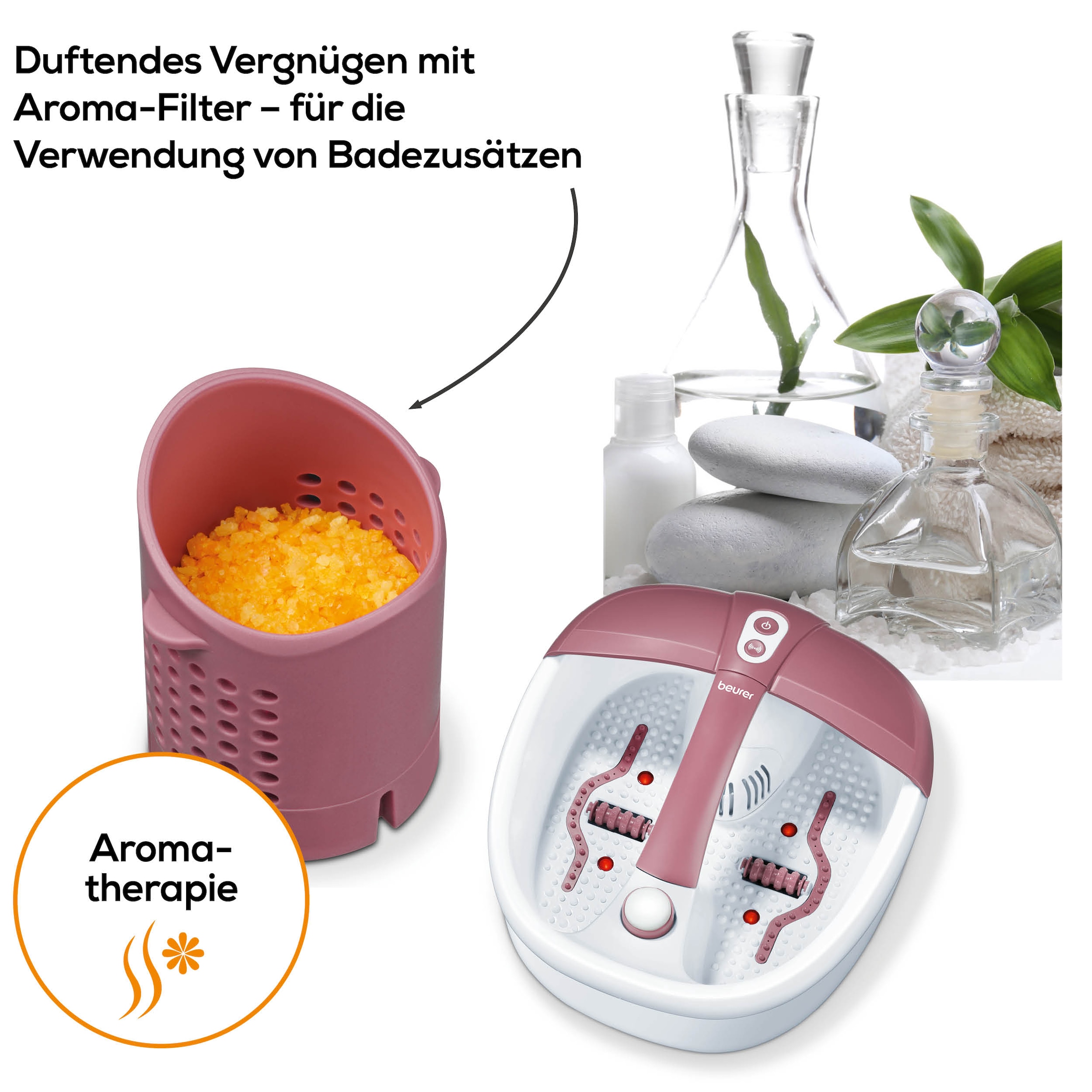 BEURER Fußbad »FB 35 Fußsprudelwanne mit Aroma-Filter zur Verwendung mit Badezusätzen«, Mit Vibrations- und Sprudelmassage und Wassertemperierung