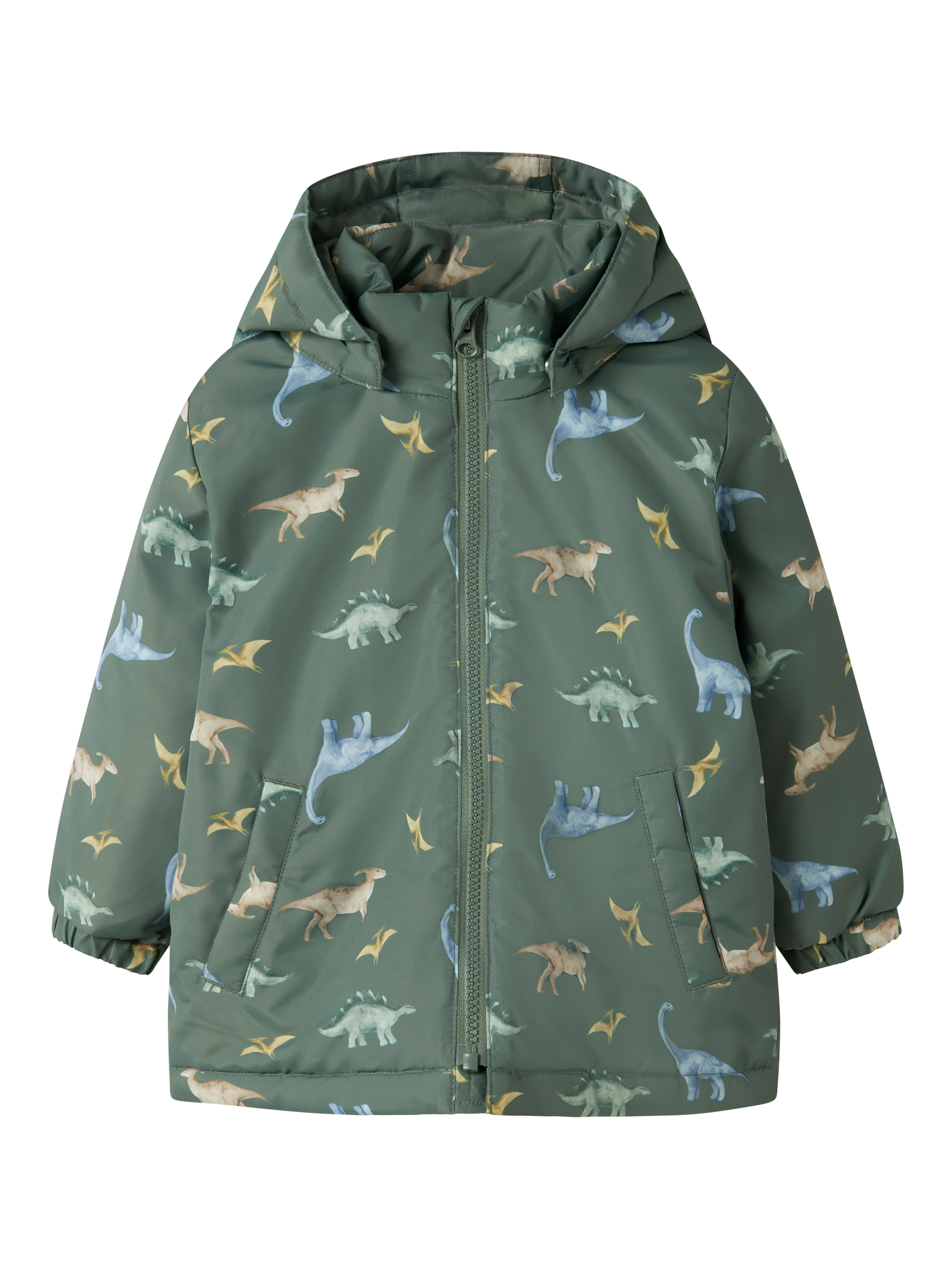 Name It Outdoorjacke "NMMMAX JACKET PA AOP NOOS" mit Kapuze Kunstfaser, wasserabweisend, mit abnehmbarer Kapuze