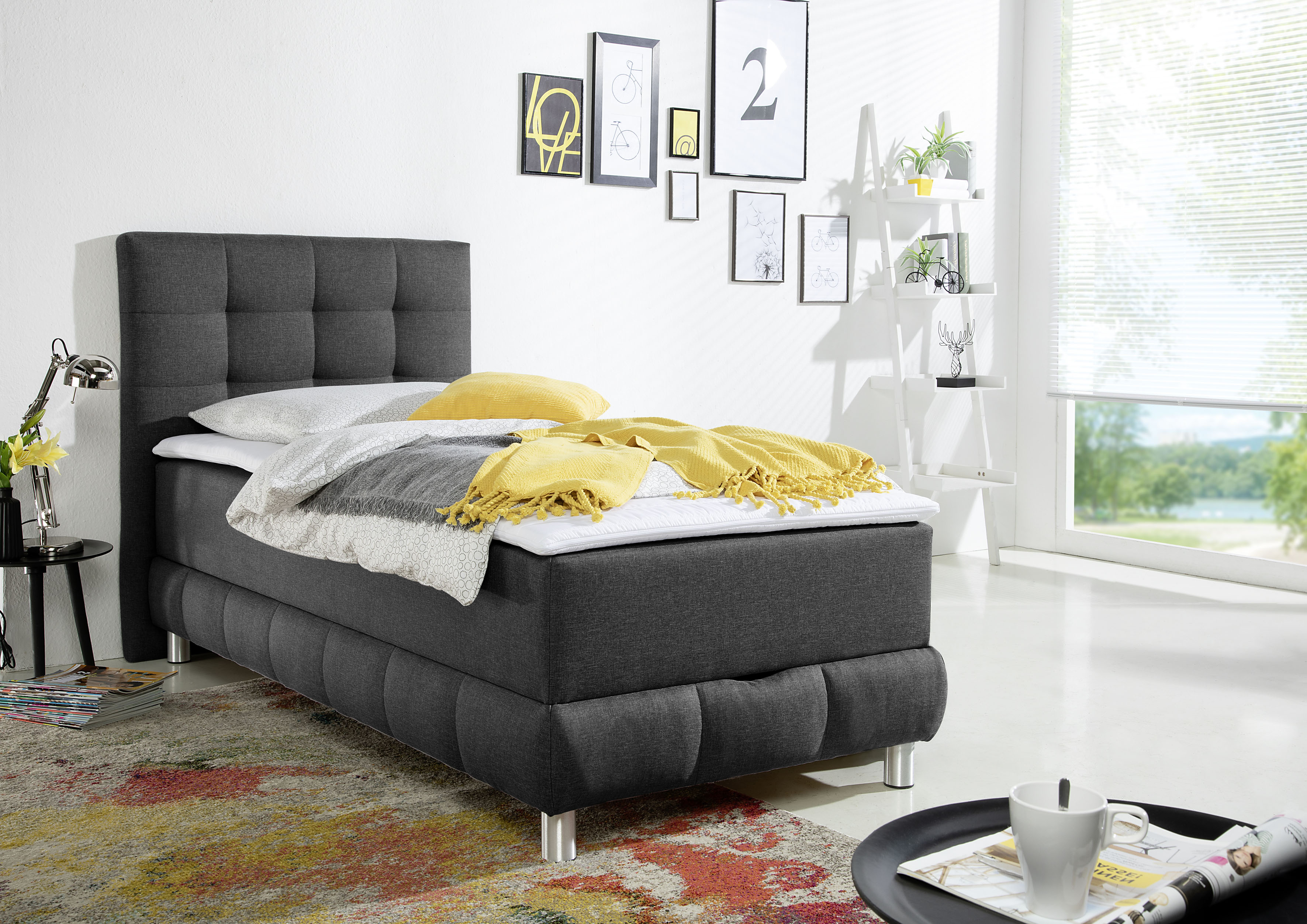 Home affaire Boxbett "Vaasa" inkl. Bettkasten & Topper, XXL-Ausführung, Überlänge 220 cm