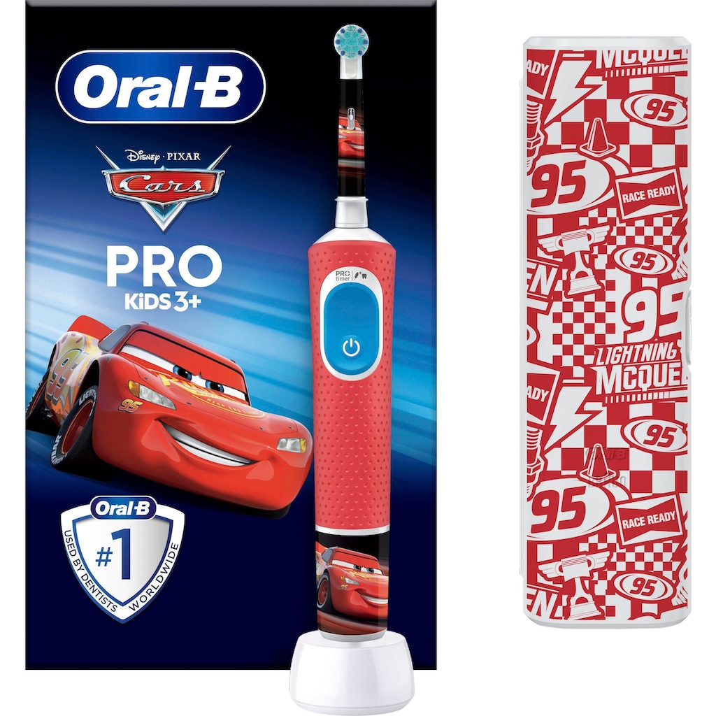 Oral-B Elektrische Zahnbürste »Pro Kids Cars«, 1 St. Aufsteckbürsten, für Kinder ab 3 Jahren