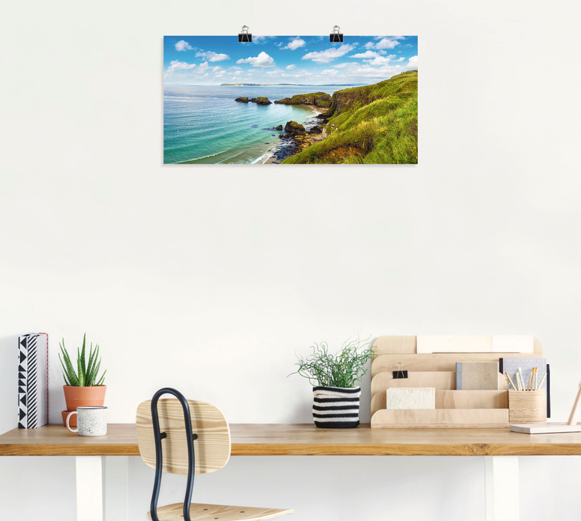 Artland Wandbild "Küstenweg in Carrick-a-Rede", Gewässer, (1 St.), als Lein günstig online kaufen