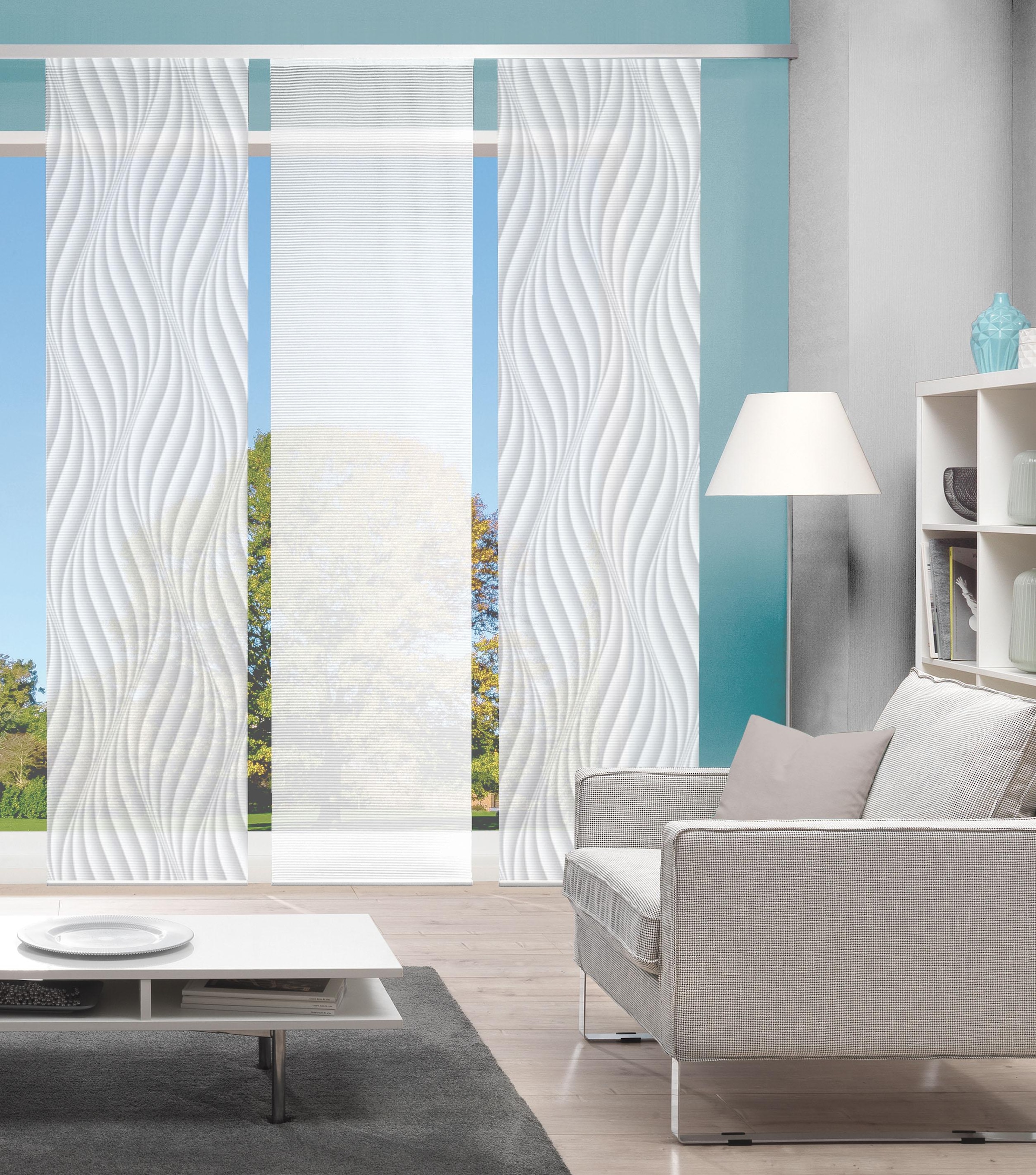 Vision S Schiebegardine "3ER SET WAVE" Paneelwagen 3 Stk. tlg. HxB: 260x60, günstig online kaufen